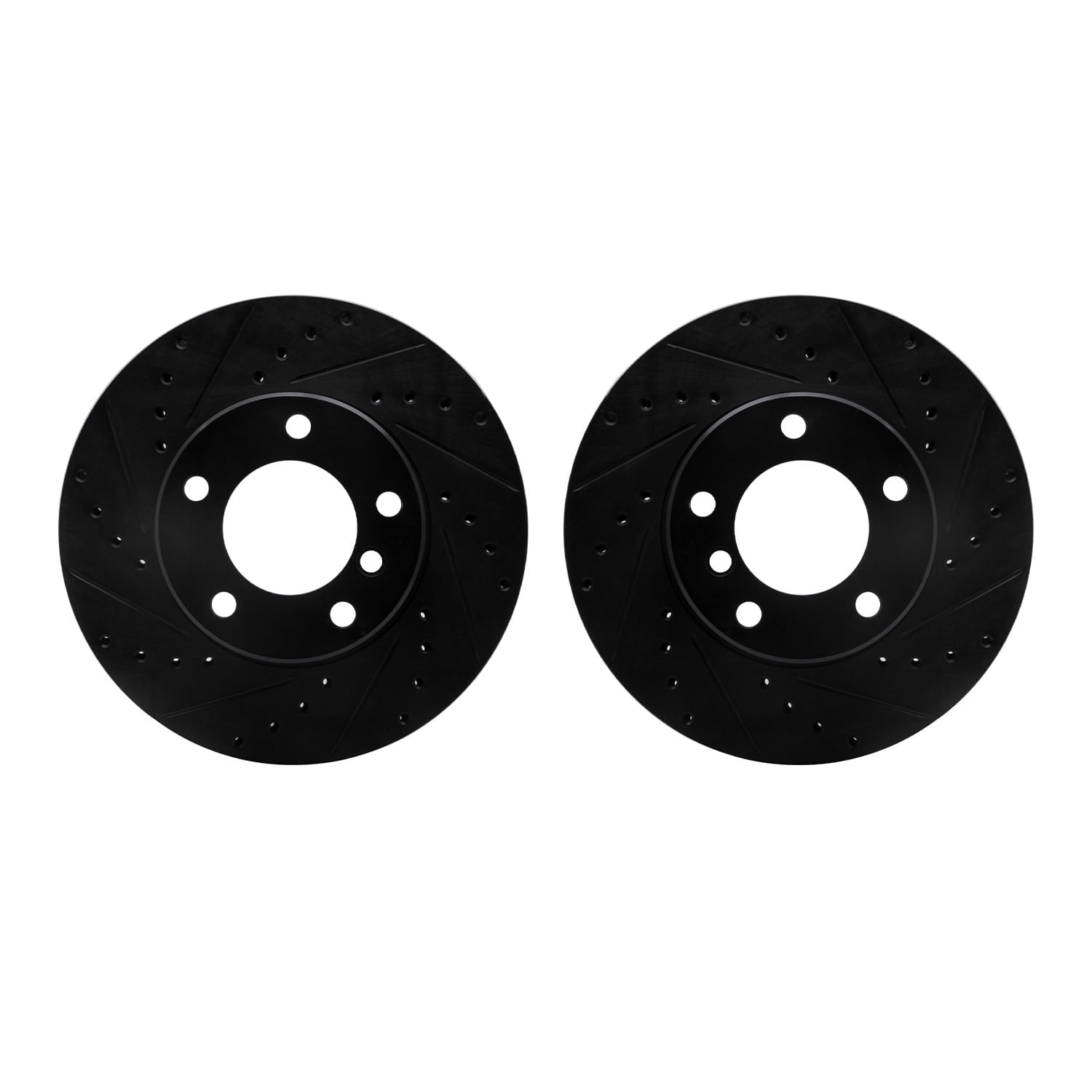 Dynamic Friction Company Front Brake Rotors-Drilled and Slotted-Black 8002-31025