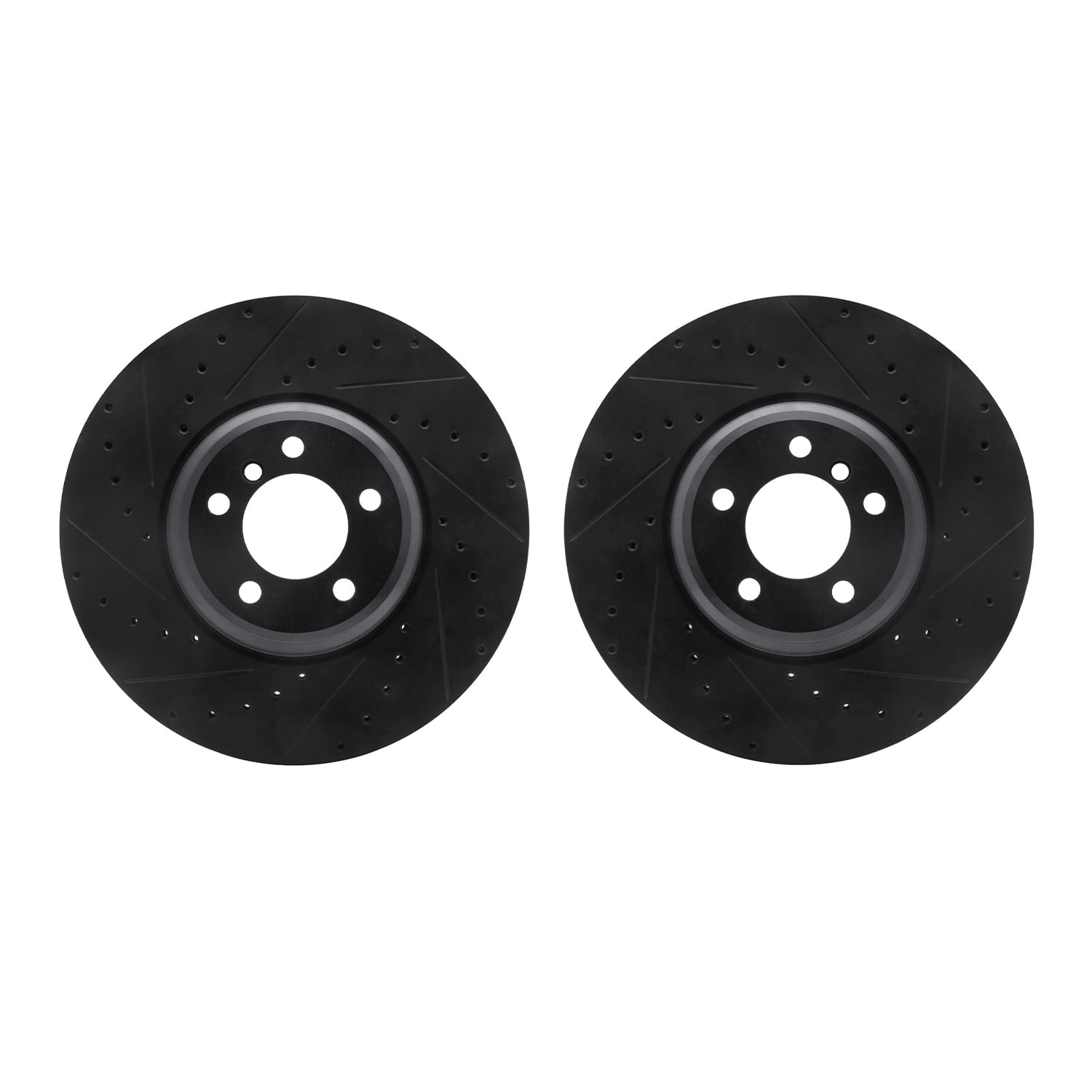 Dynamic Friction Company Front Brake Rotors-Drilled and Slotted-Black 8002-31046