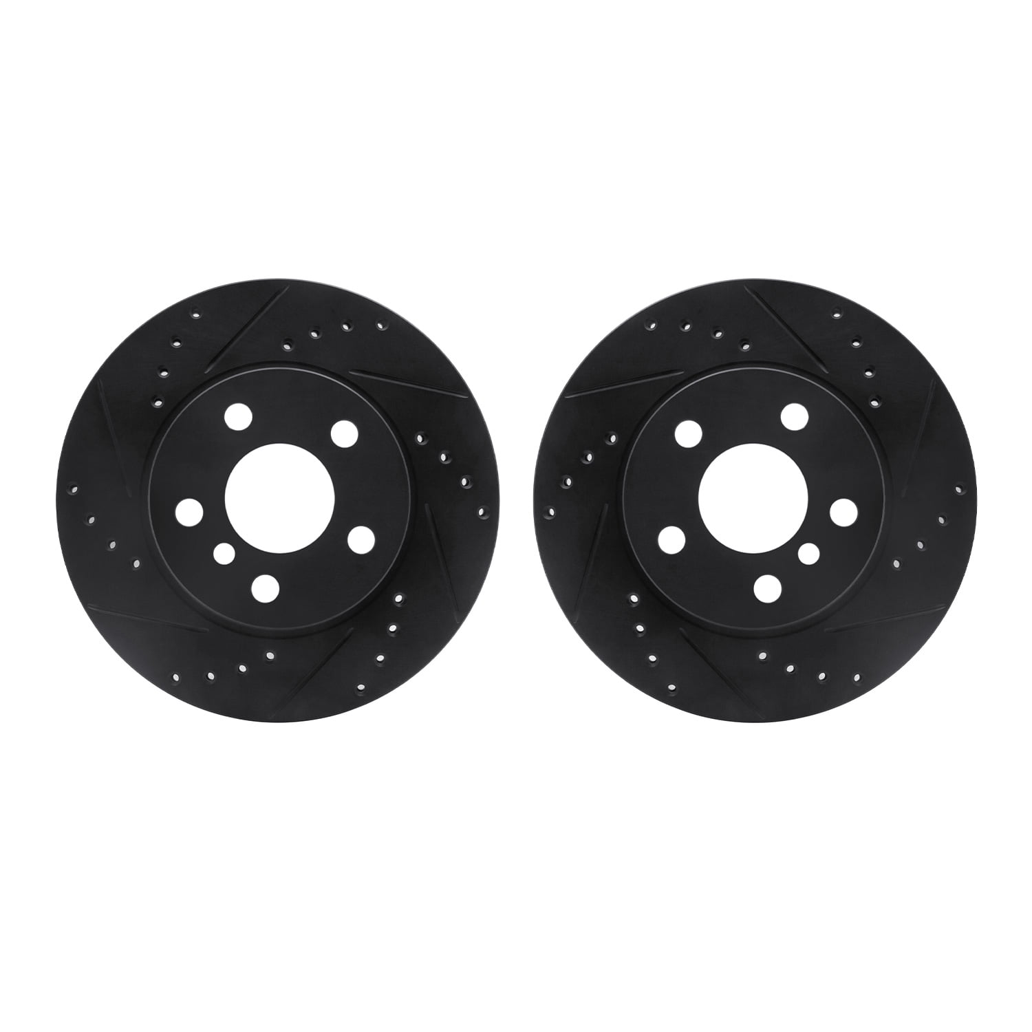 Dynamic Friction Company Front Brake Rotors-Drilled and Slotted-Black 8002-31048
