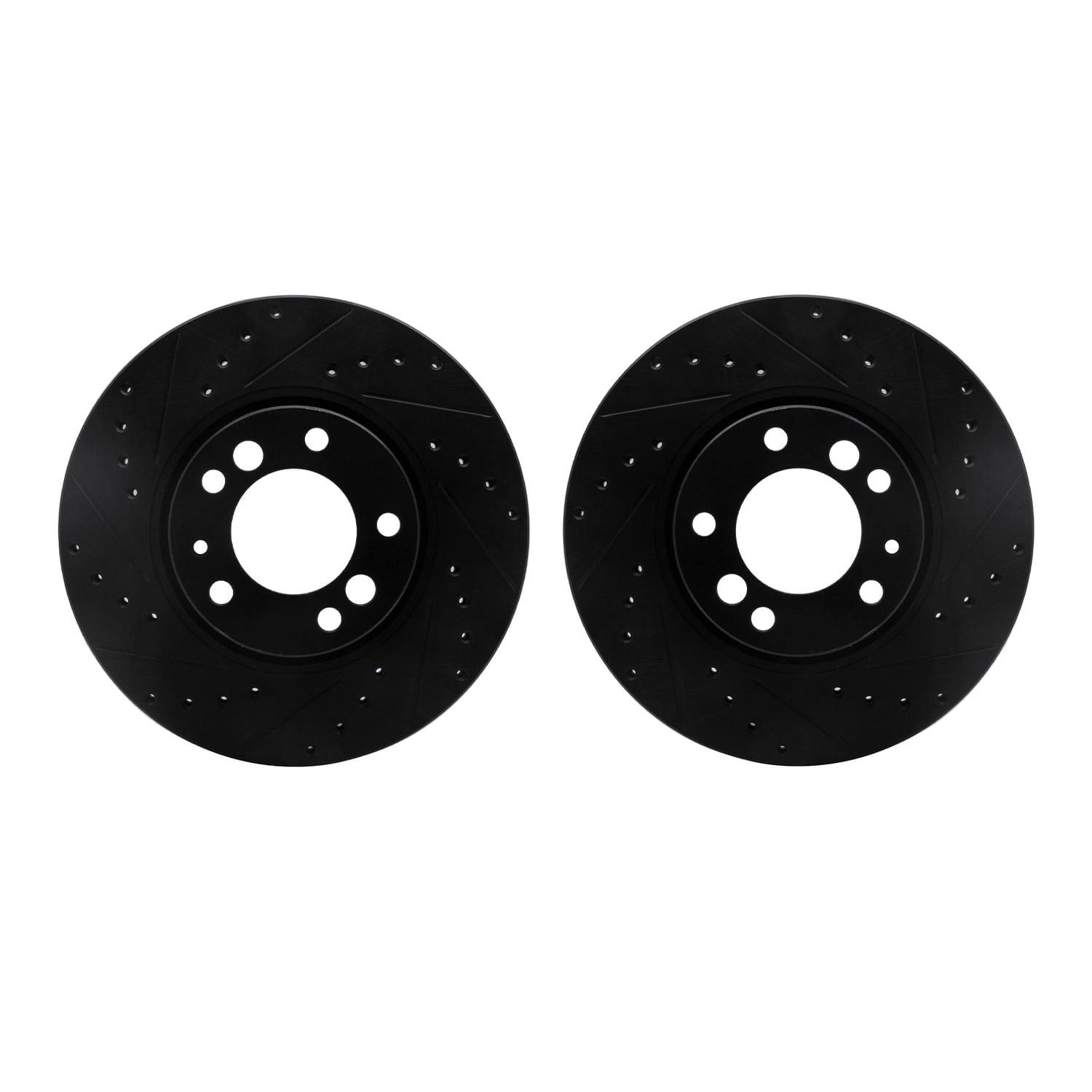Dynamic Friction Company Front Brake Rotors-Drilled and Slotted-Black 8002-31053