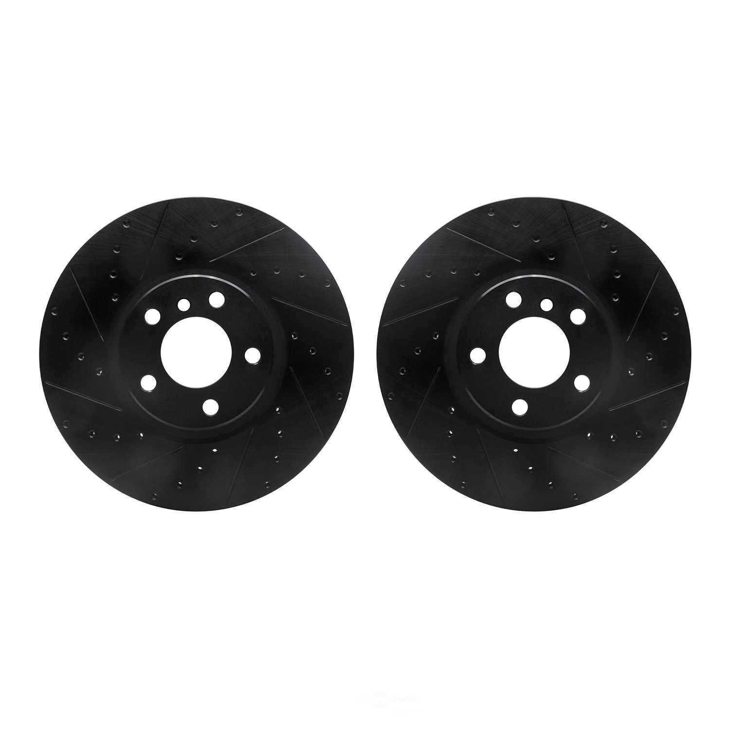 Dynamic Friction Company 8002-31061 DFC Brake Rotors - Drilled & Slotted - Black