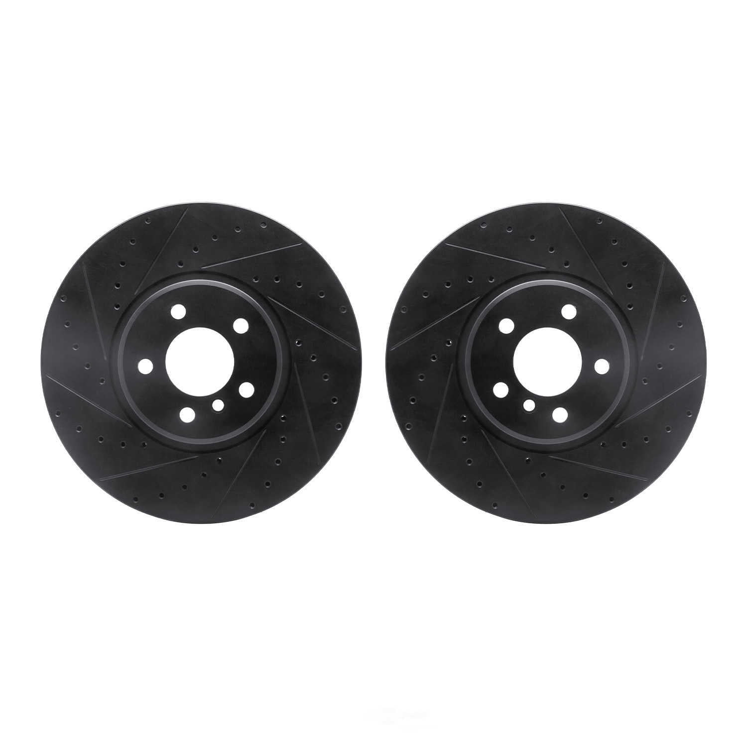 Dynamic Friction Company 8002-31063 DFC Brake Rotors - Drilled & Slotted - Black