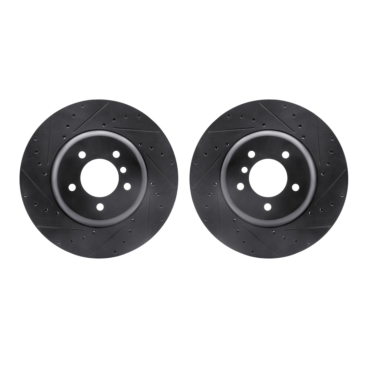 Dynamic Friction Company Front Brake Rotors-Drilled and Slotted-Black 8002-31066
