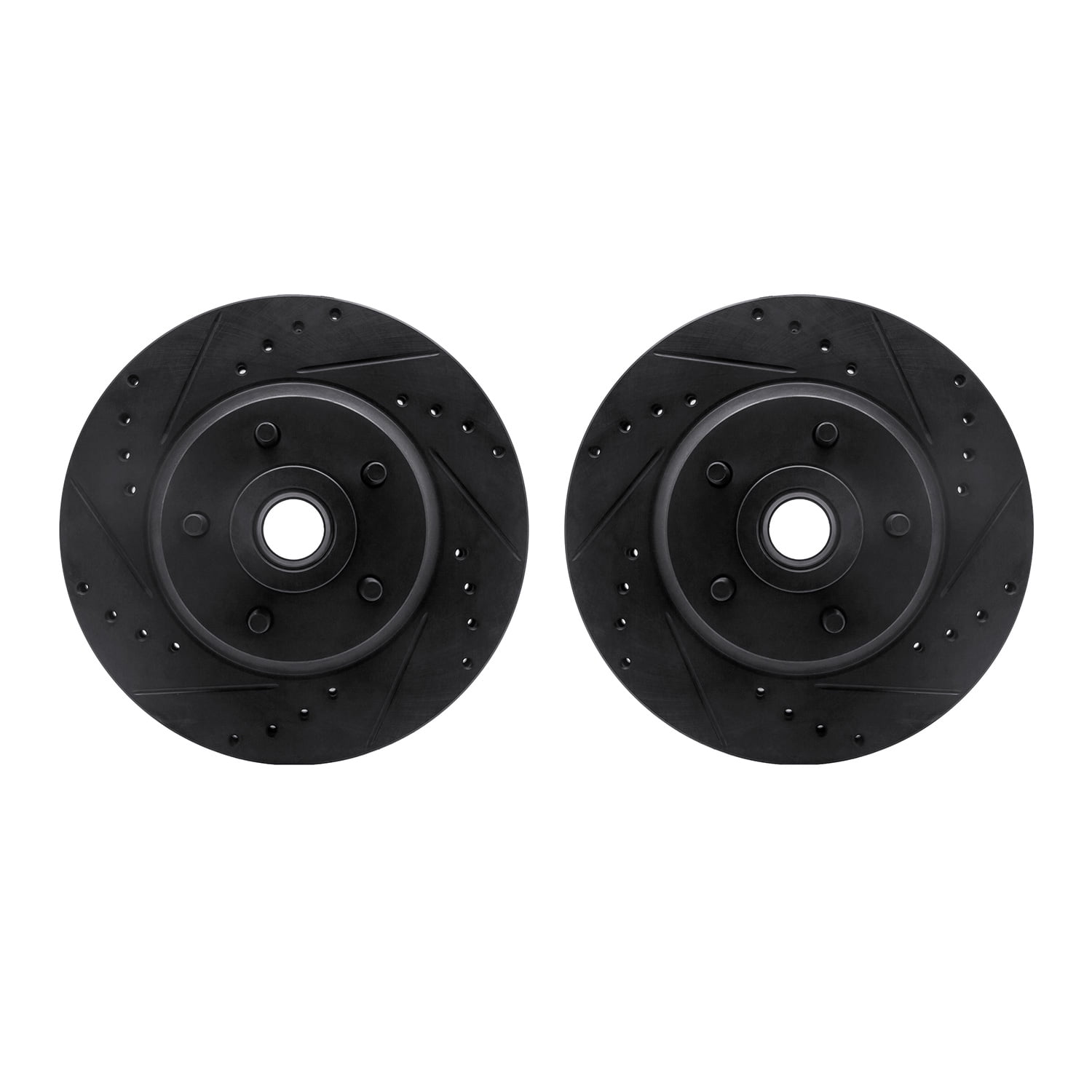 Dynamic Friction Company Front Brake Rotors-Drilled and Slotted-Black 8002-39013