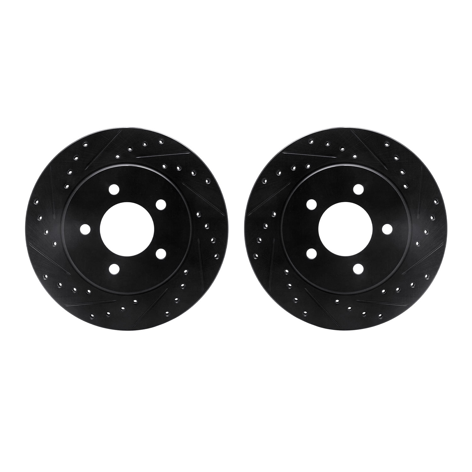 Dynamic Friction Company Front Brake Rotors-Drilled and Slotted-Black 8002-40012
