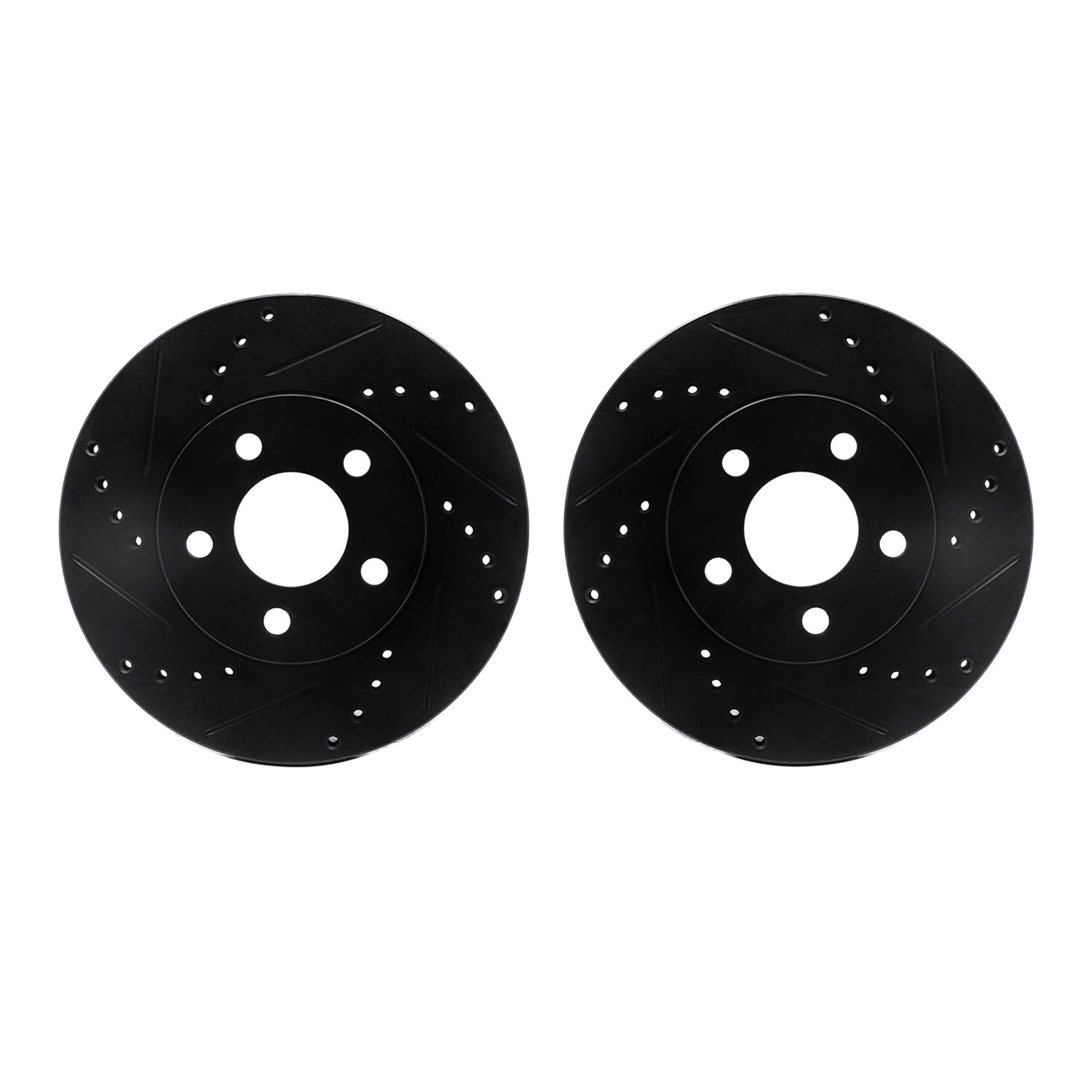 Dynamic Friction Company Front Brake Rotors-Drilled and Slotted-Black 8002-40013