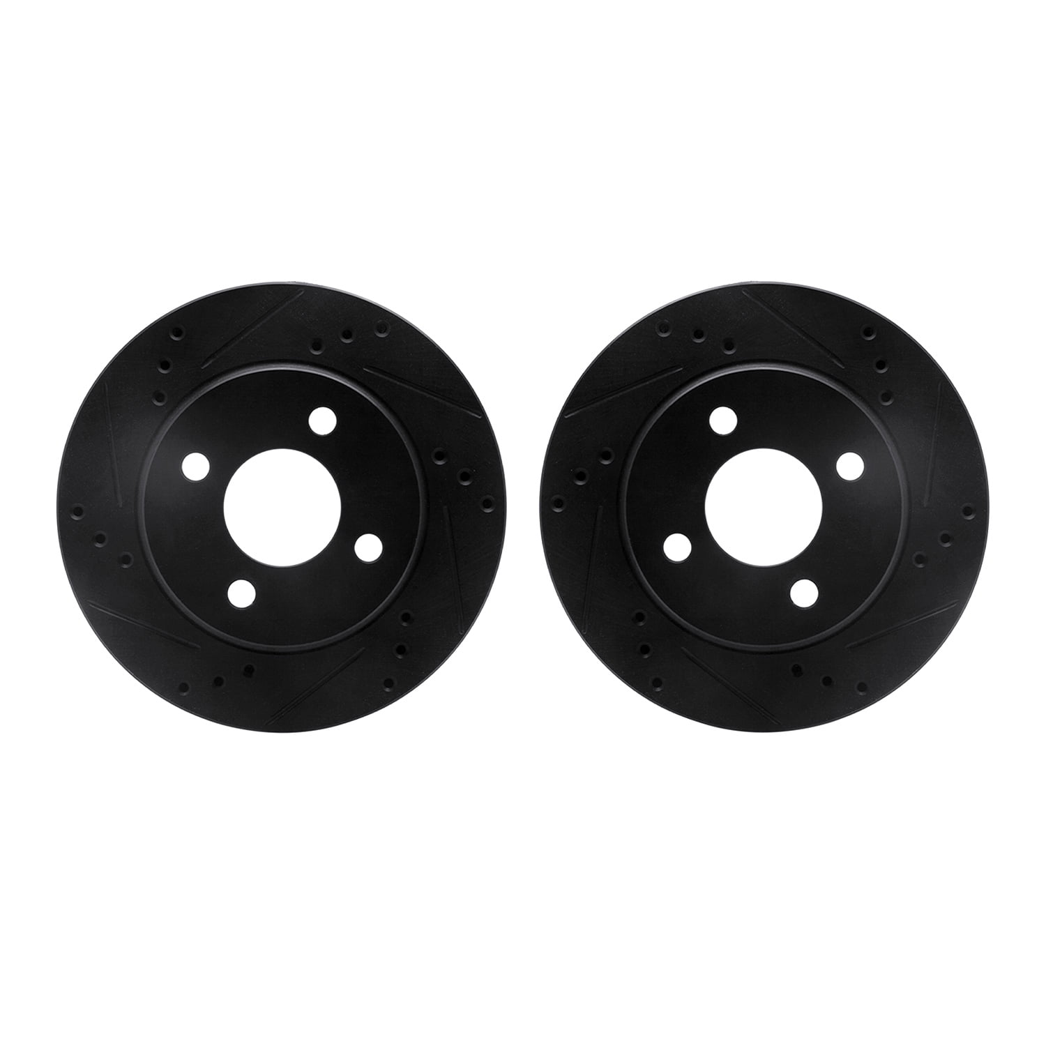 Dynamic Friction Company Front Brake Rotors-Drilled and Slotted-Black 8002-40053