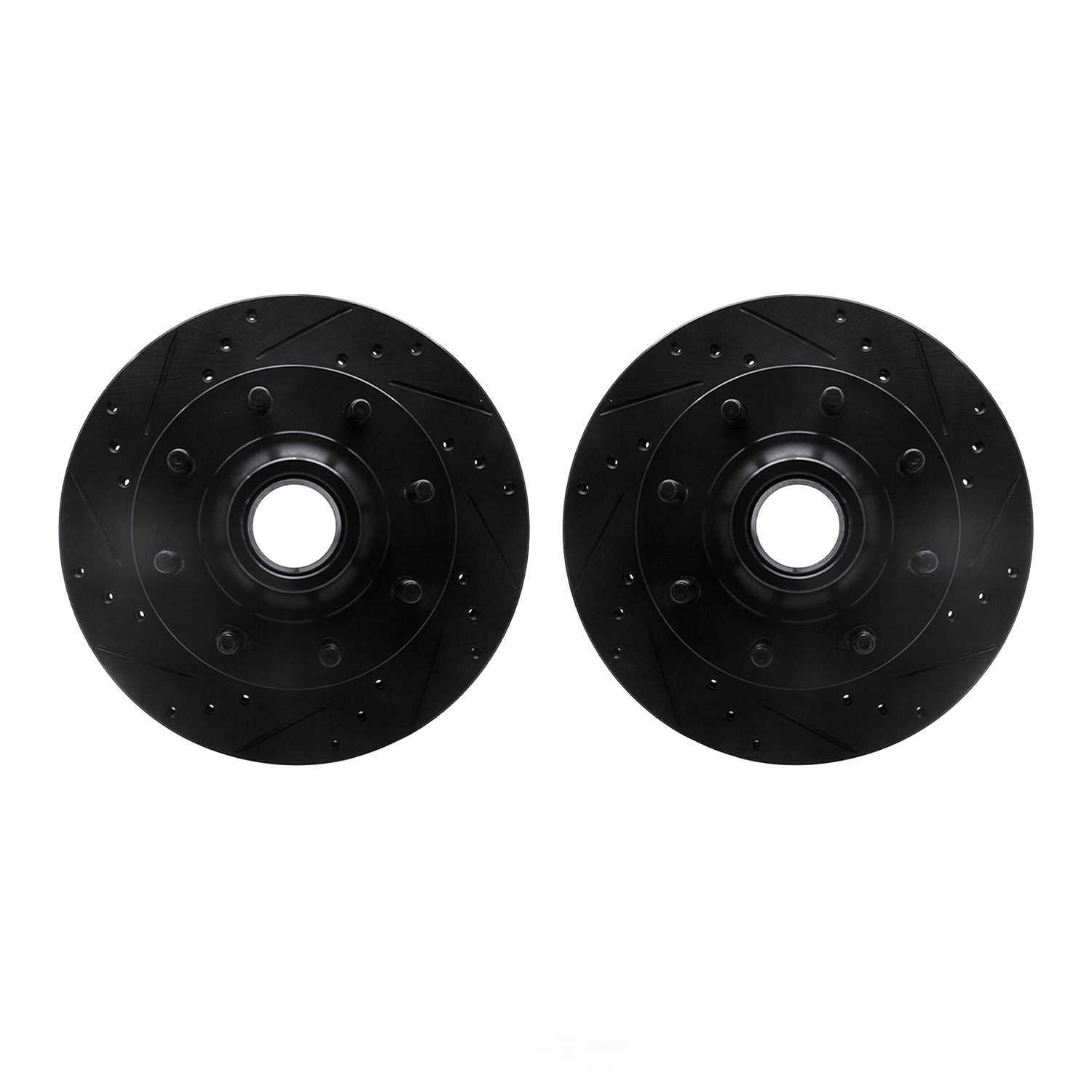 Dynamic Friction Company 8002-40064 DFC Brake Rotors - Drilled & Slotted - Black