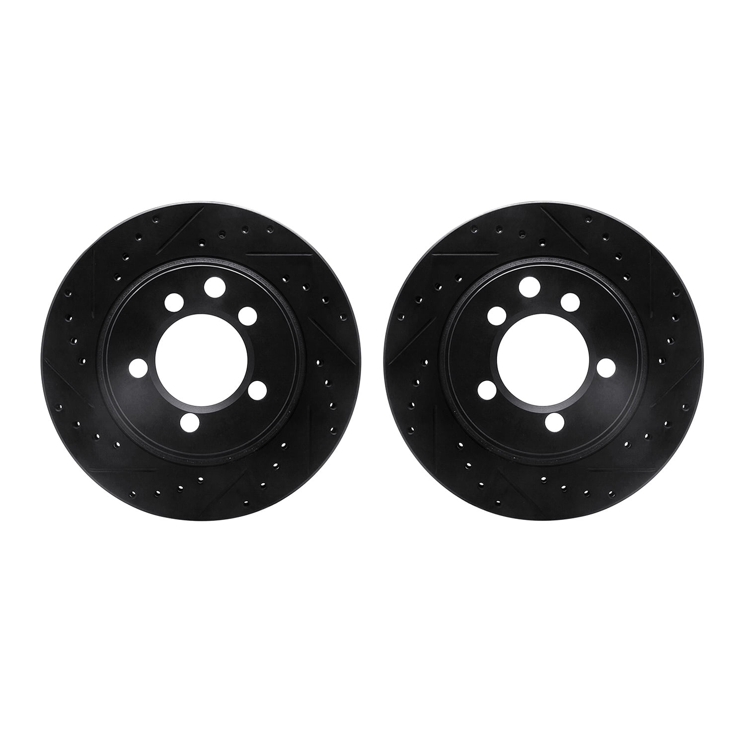 Dynamic Friction Company Front Brake Rotors-Drilled and Slotted-Black 8002-40069