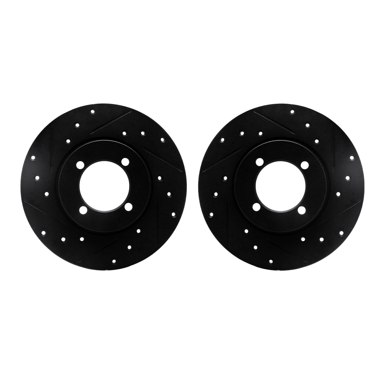 Dynamic Friction Company Front Brake Rotors-Drilled and Slotted-Black 8002-43000