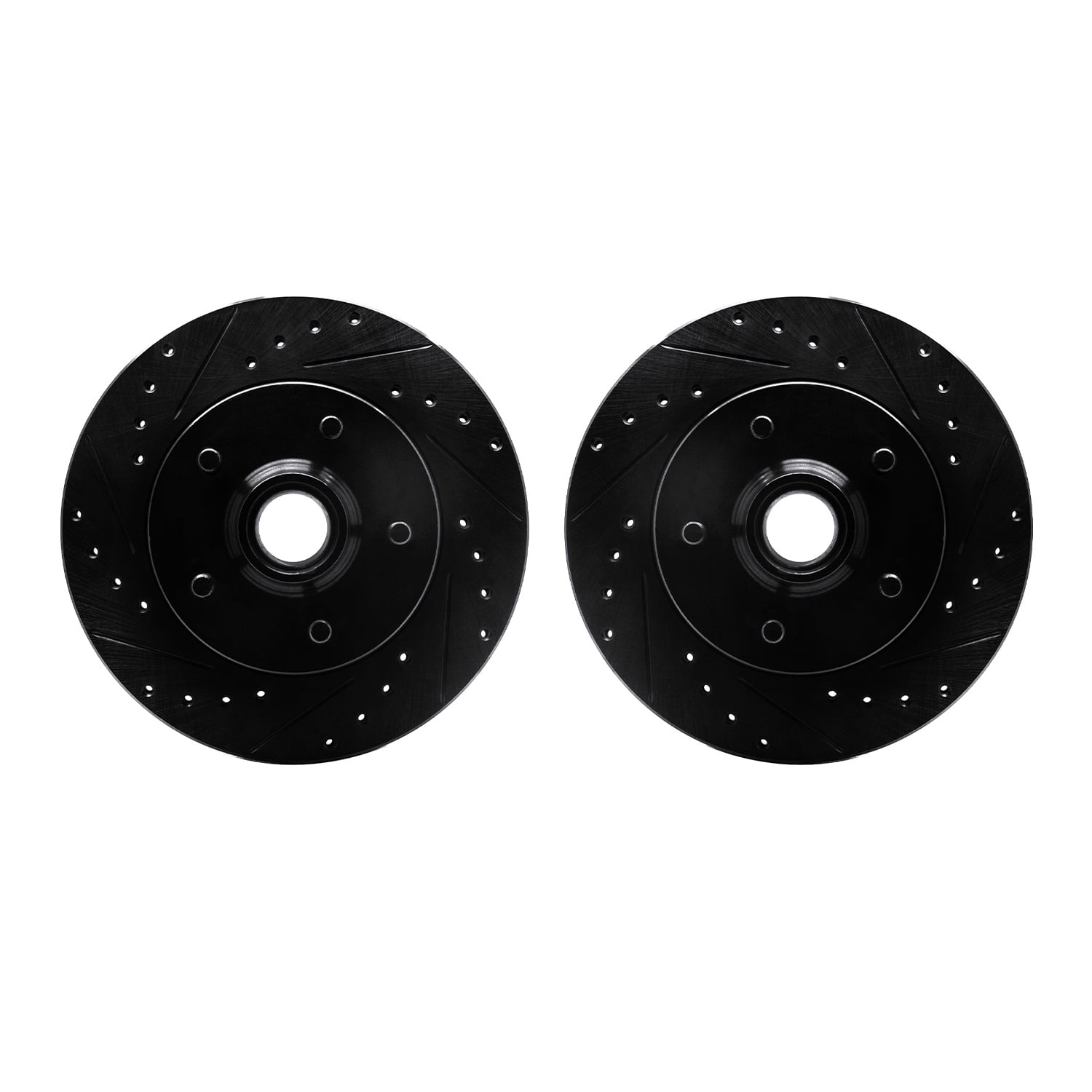 Dynamic Friction Company Front Brake Rotors-Drilled and Slotted-Black 8002-48016