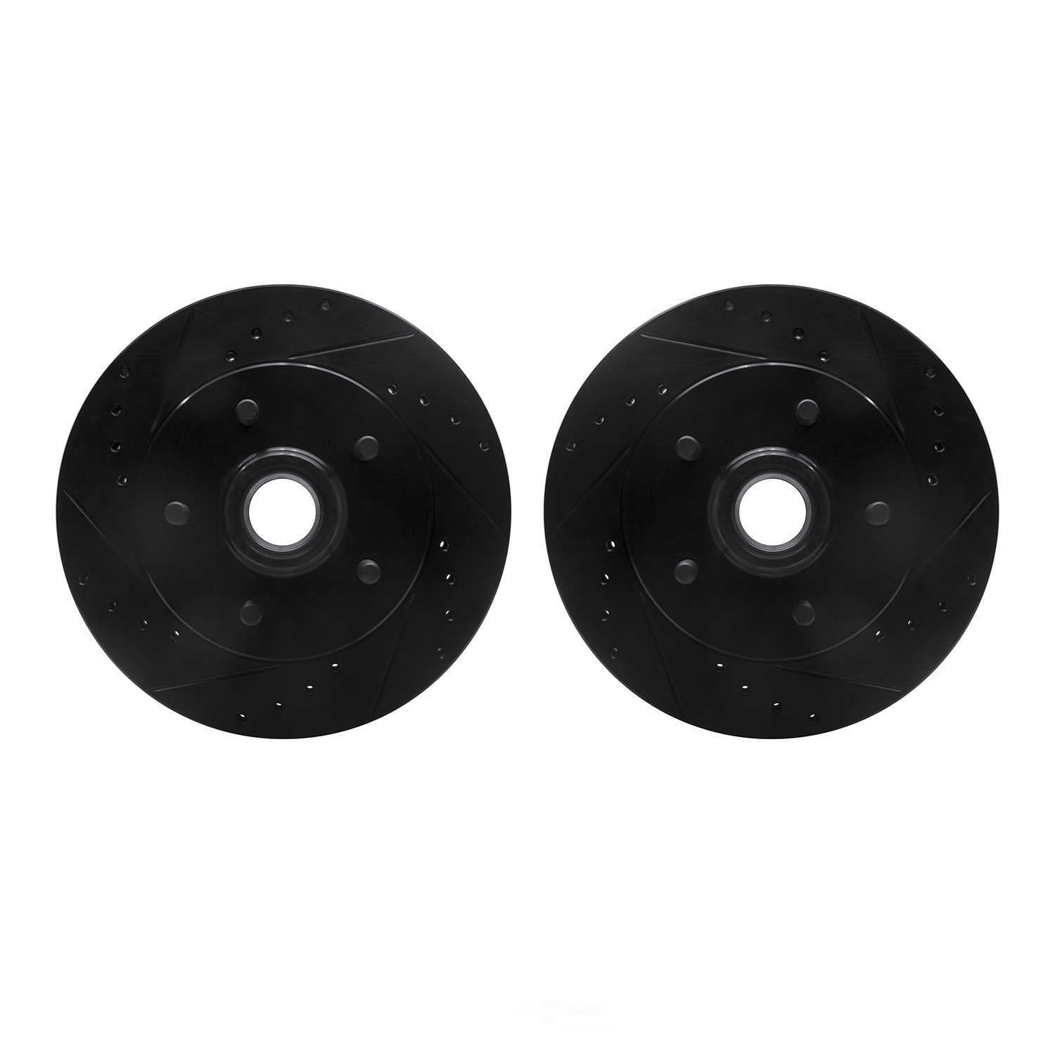 Dynamic Friction Company 8002-48017 DFC Brake Rotors - Drilled & Slotted - Black