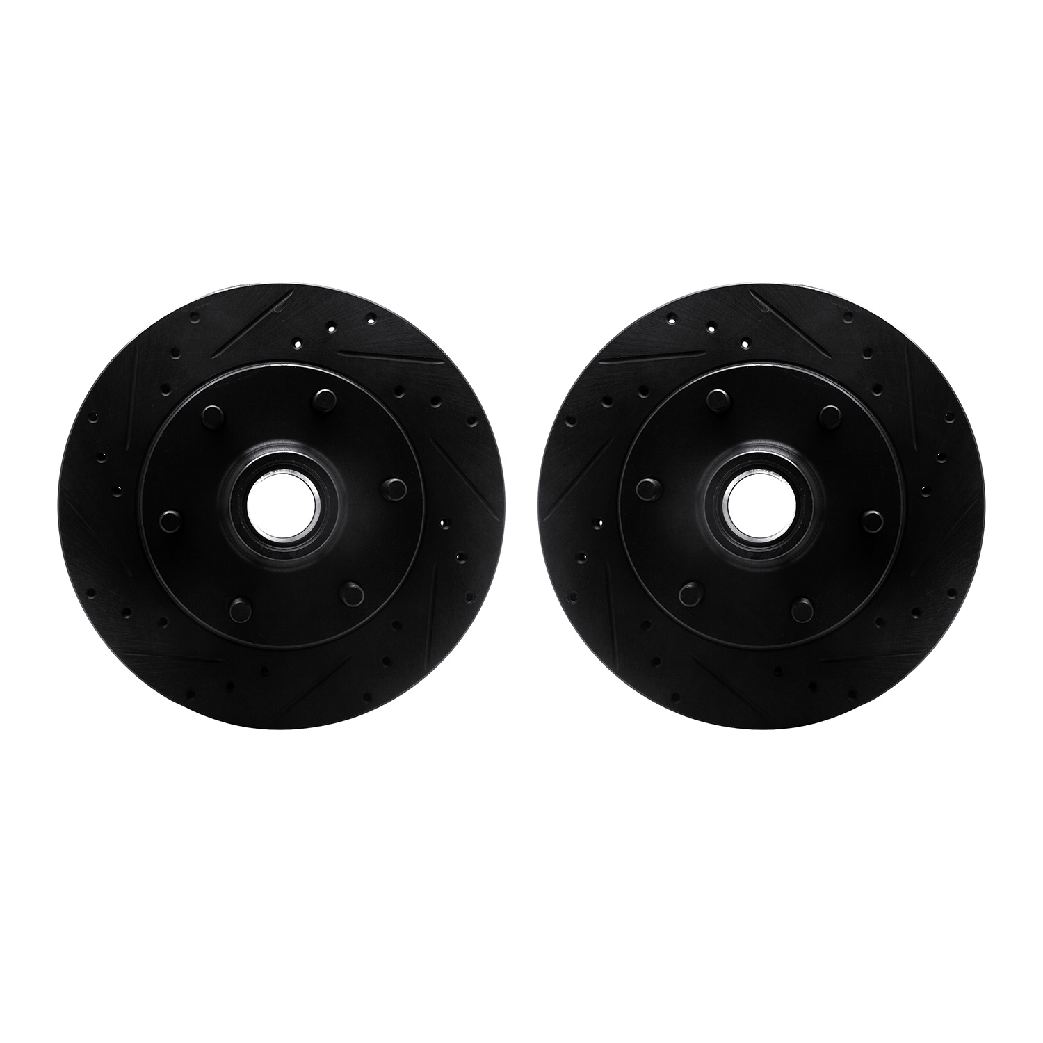 Dynamic Friction Company Front Brake Rotors-Drilled and Slotted-Black 8002-48020