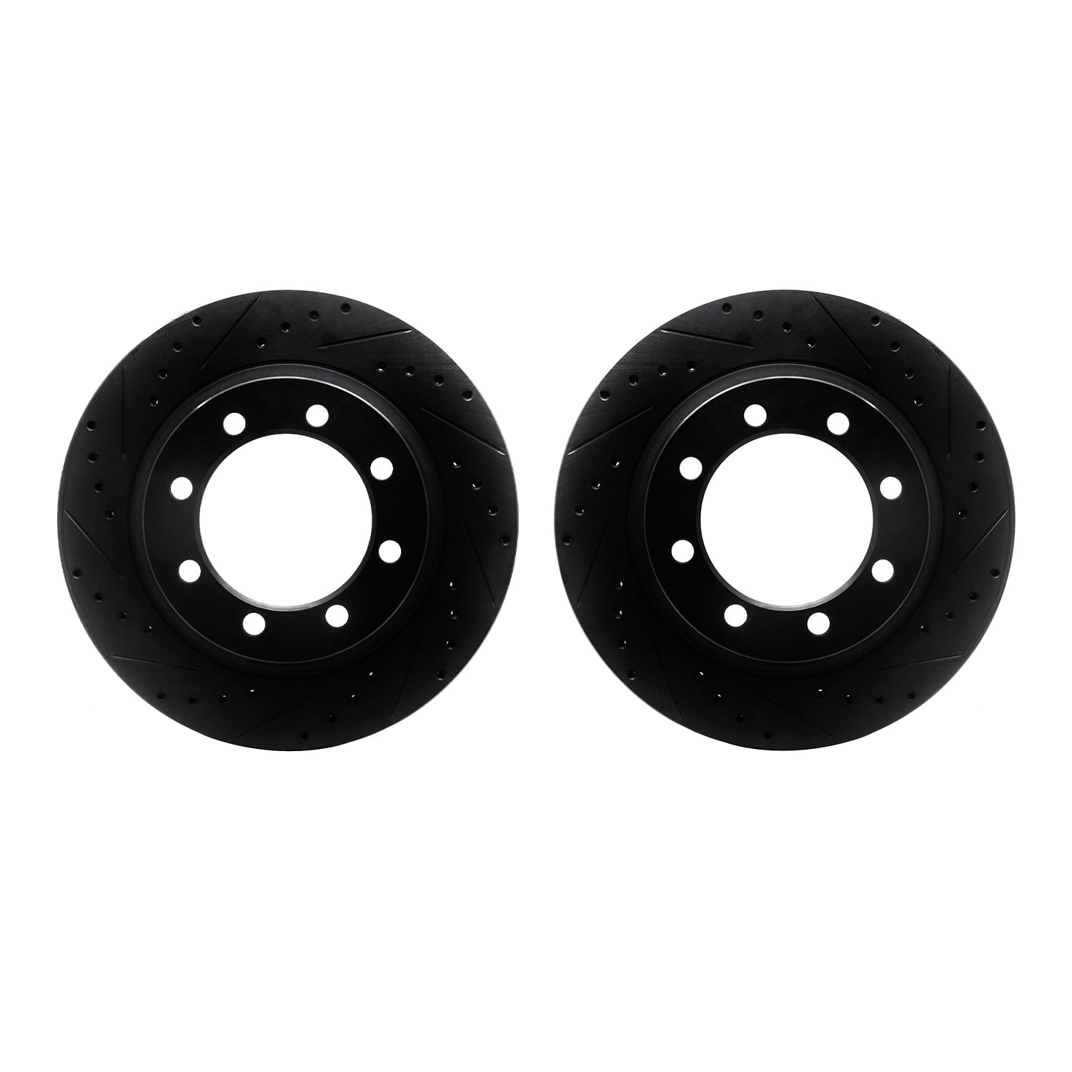 Dynamic Friction Company Front Brake Rotors-Drilled and Slotted-Black 8002-48028
