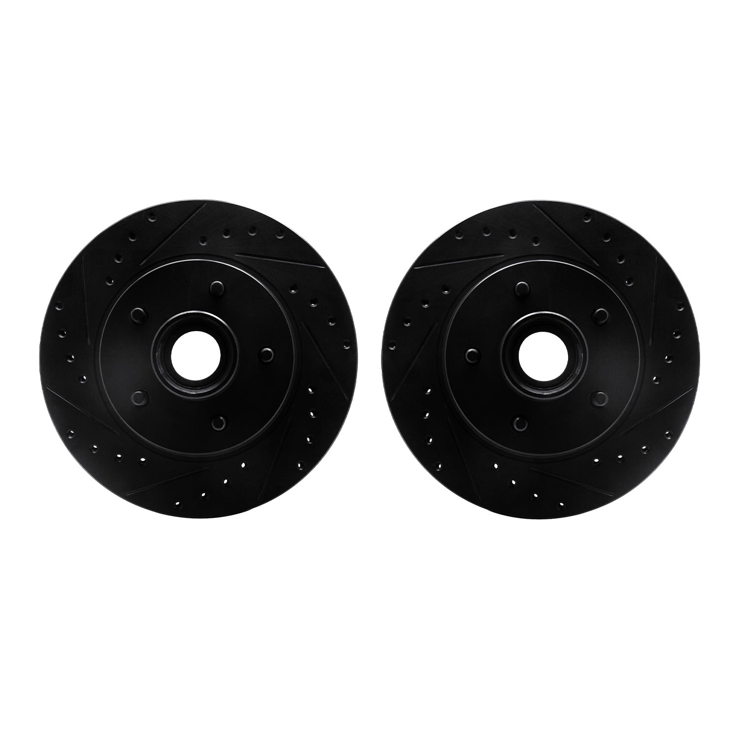 Dynamic Friction Company Front Brake Rotors-Drilled and Slotted-Black 8002-48036