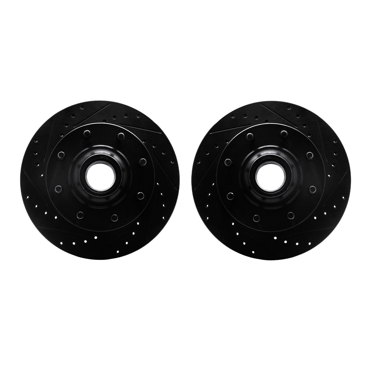 Dynamic Friction Company Front Brake Rotors-Drilled and Slotted-Black 8002-48040