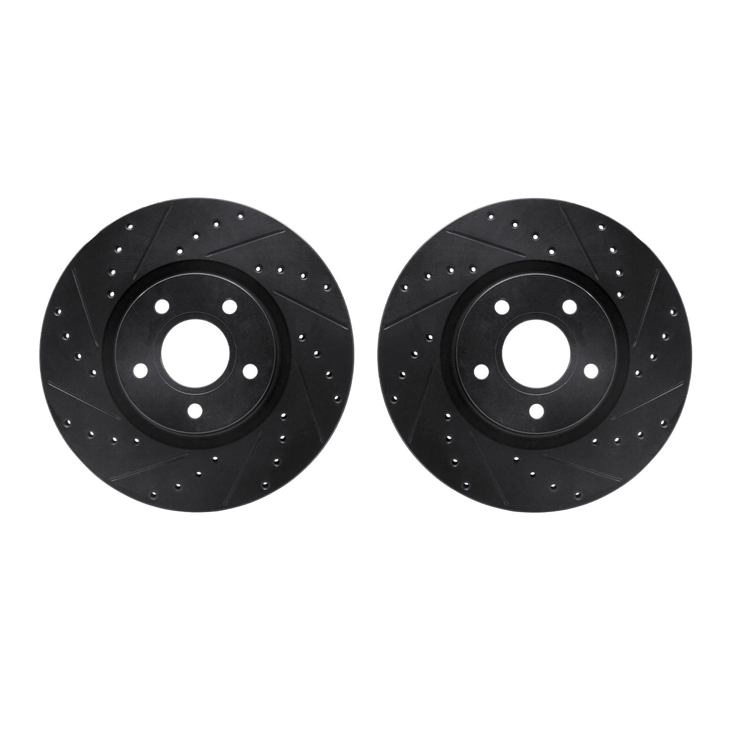 Dynamic Friction Company Front Brake Rotors-Drilled and Slotted-Black 8002-54017