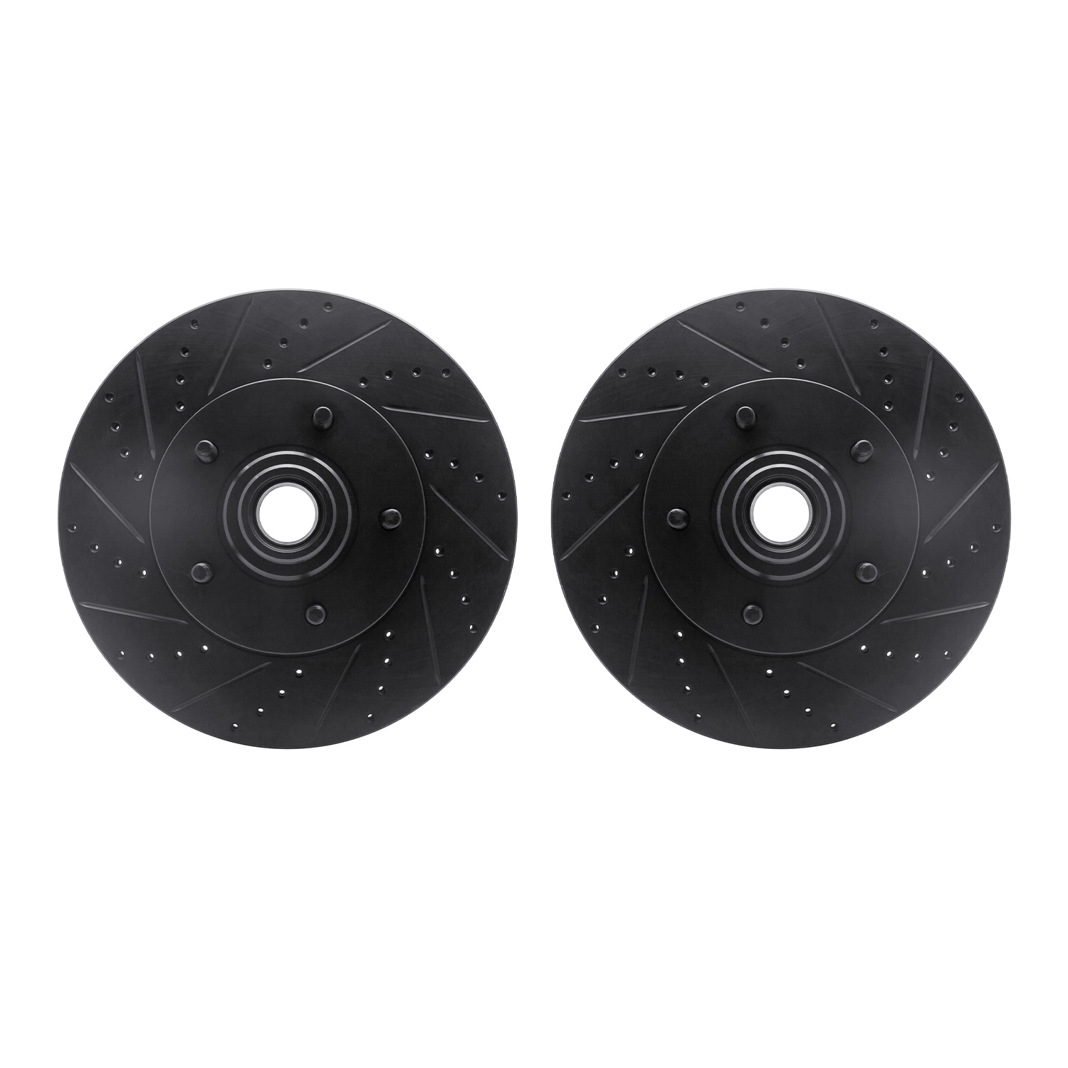Dynamic Friction Company Front Brake Rotors-Drilled and Slotted-Black 8002-54028