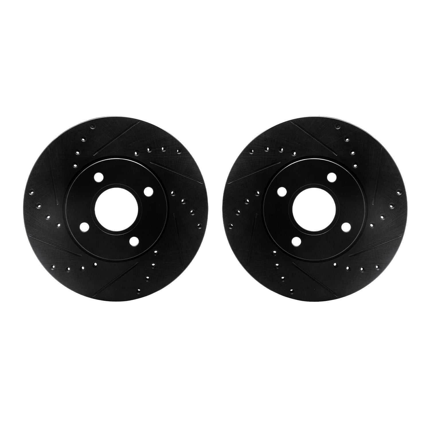 Dynamic Friction Company Front Brake Rotors-Drilled and Slotted-Black 8002-54050