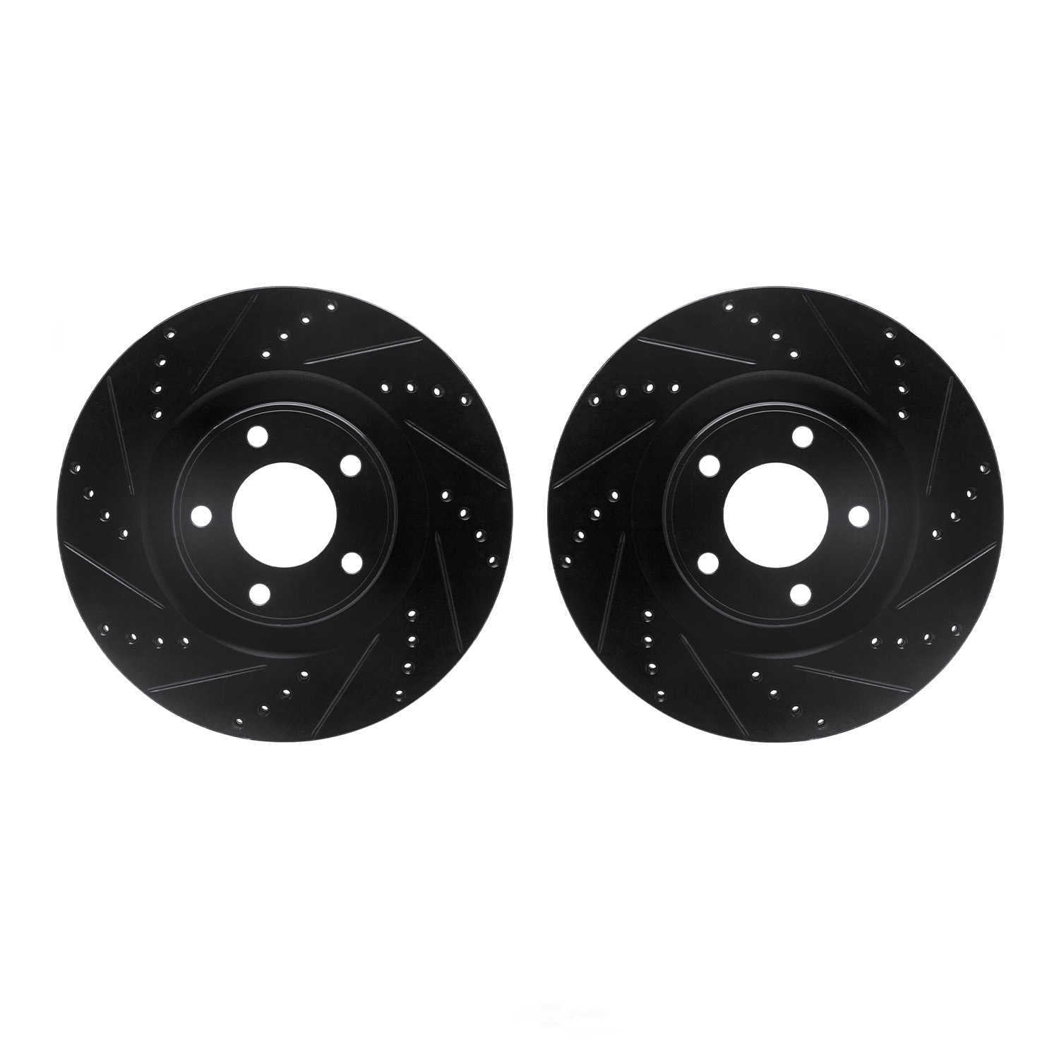 Dynamic Friction Company 8002-54051 DFC Brake Rotors - Drilled & Slotted - Black