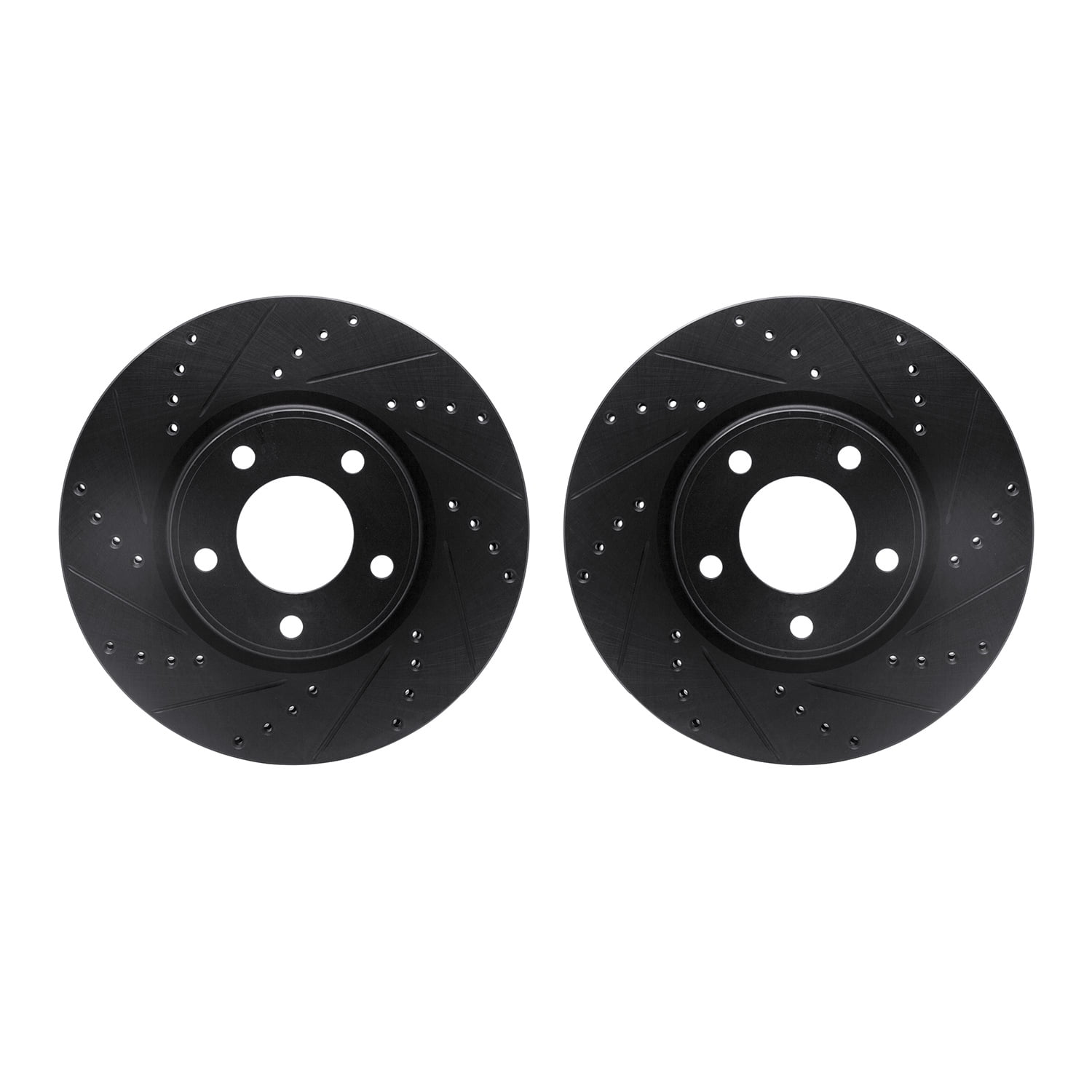 Dynamic Friction Company Front Brake Rotors-Drilled and Slotted-Black 8002-54052