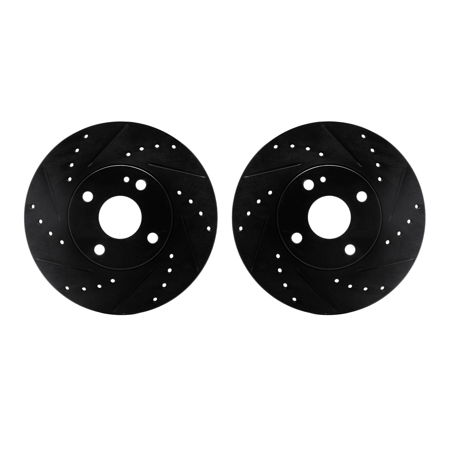 Dynamic Friction Company Front Brake Rotors-Drilled and Slotted-Black 8002-54061
