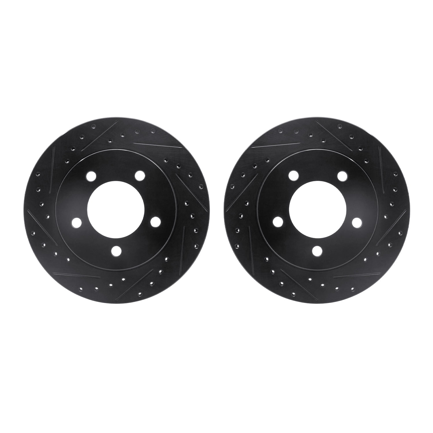 Dynamic Friction Company Front Brake Rotors-Drilled and Slotted-Black 8002-54066