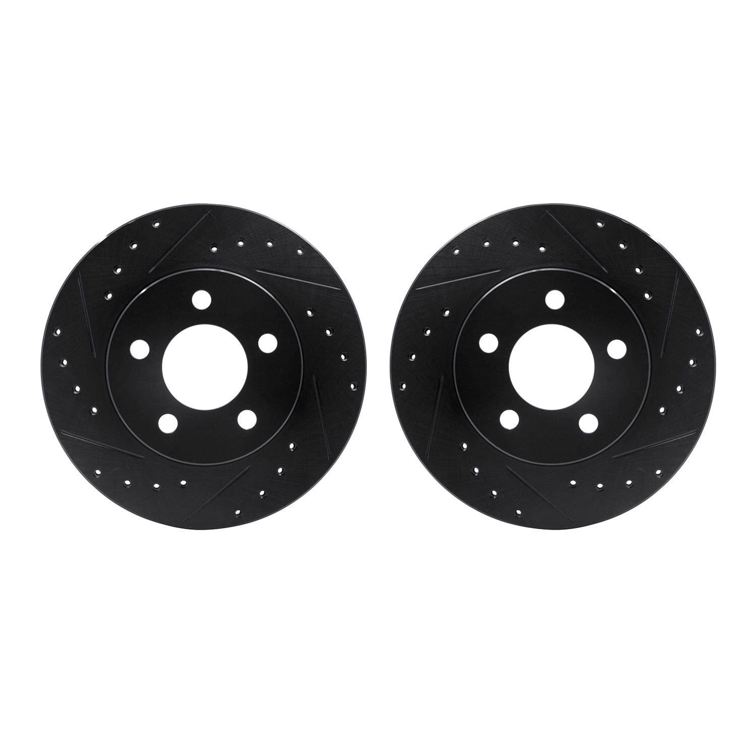 Dynamic Friction Company Front Brake Rotors-Drilled and Slotted-Black 8002-54073
