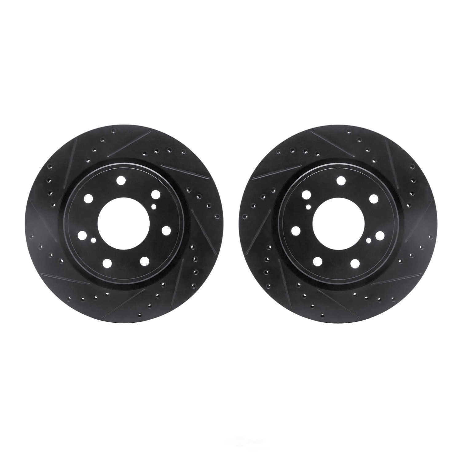 Dynamic Friction Company 8002-54093 DFC Brake Rotors - Drilled & Slotted - Black