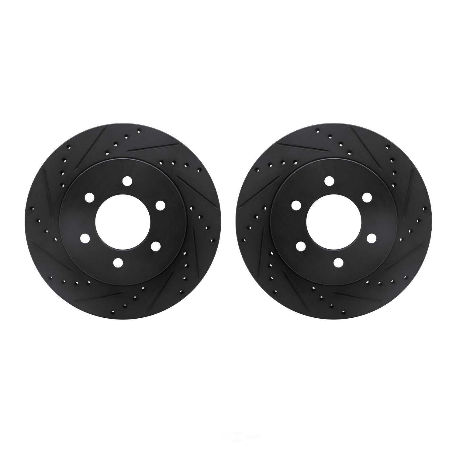 Dynamic Friction Company 8002-54096 DFC Brake Rotors - Drilled & Slotted - Black