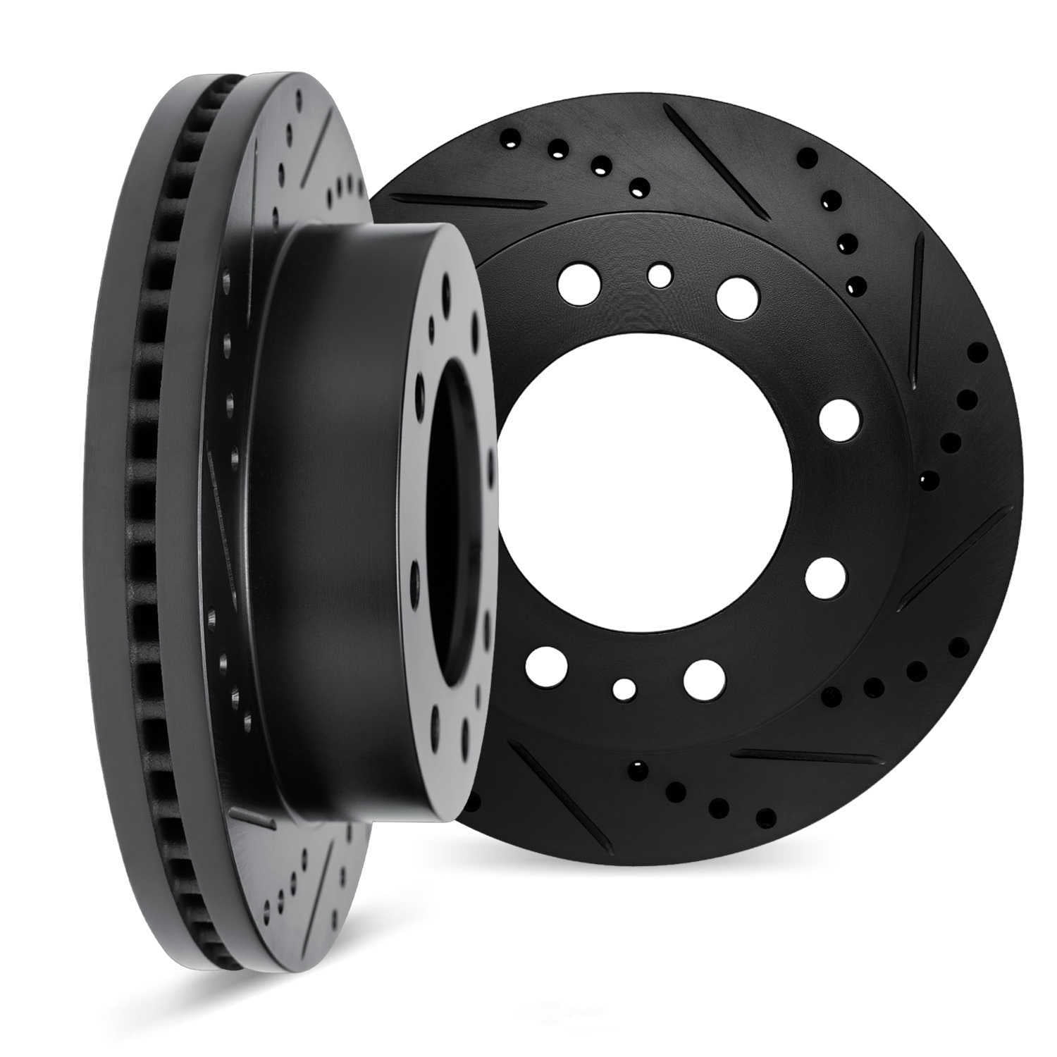 Dynamic Friction Company 8002-54106 DFC Brake Rotors - Drilled & Slotted - Black