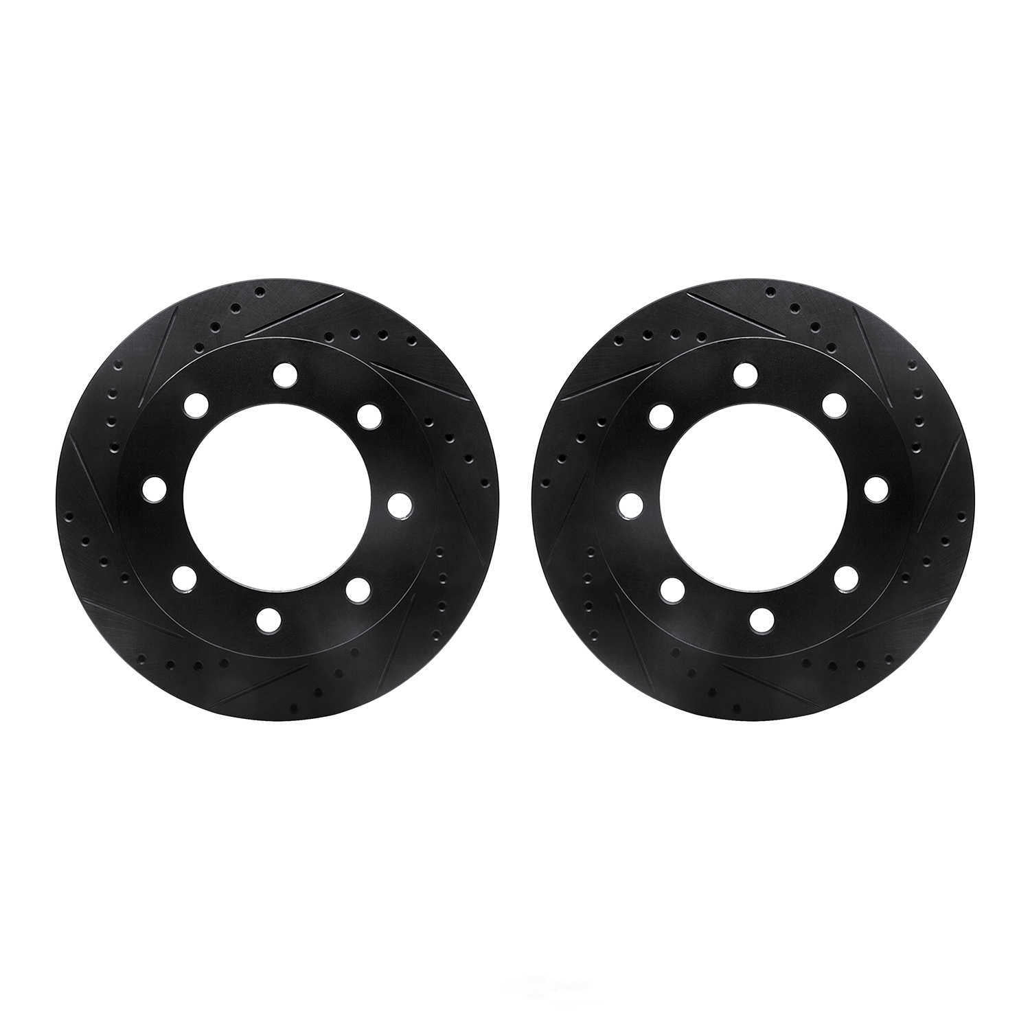 Dynamic Friction Company 8002-54111 DFC Brake Rotors - Drilled & Slotted - Black