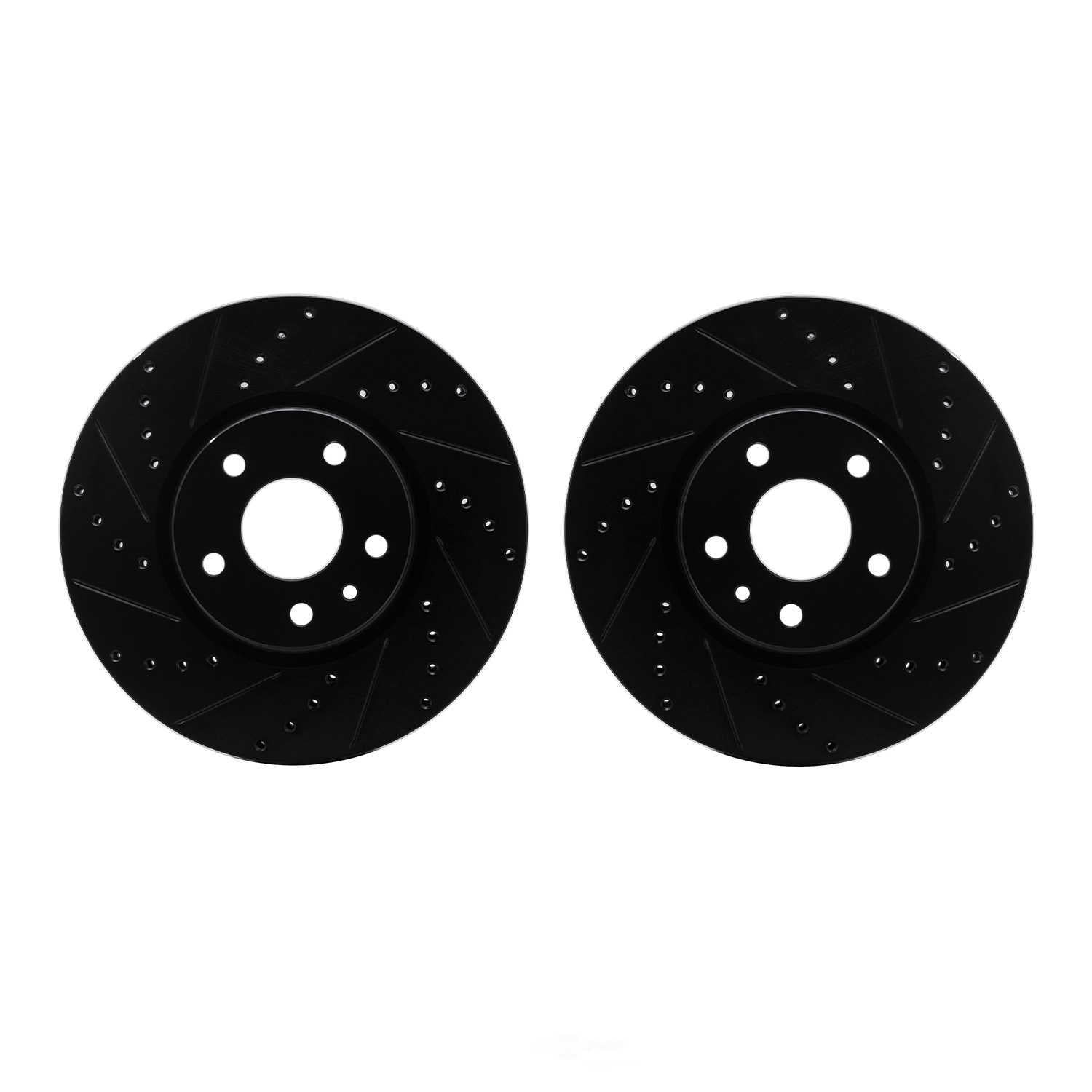 Dynamic Friction Company 8002-54142 DFC Brake Rotors - Drilled & Slotted - Black