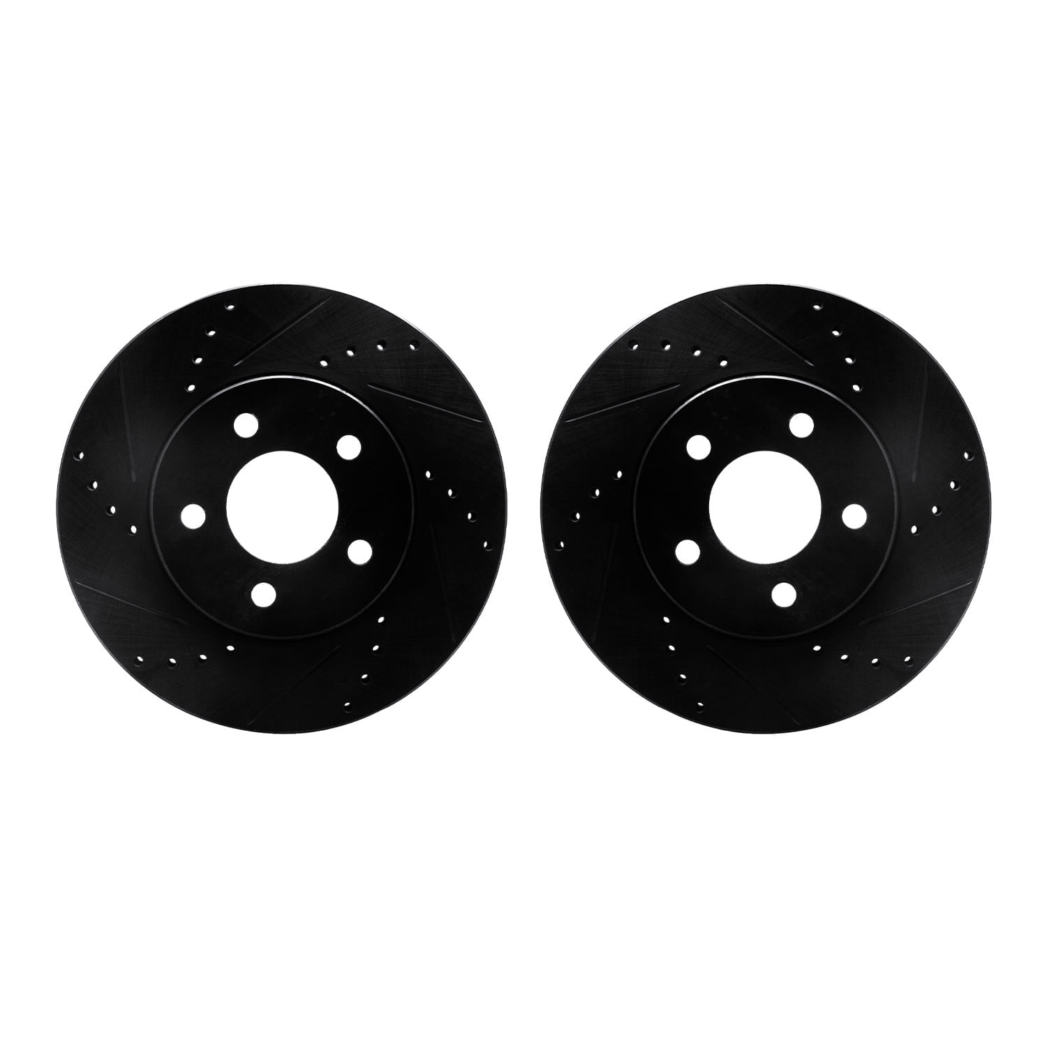 Dynamic Friction Company Front Brake Rotors-Drilled and Slotted-Black 8002-54154