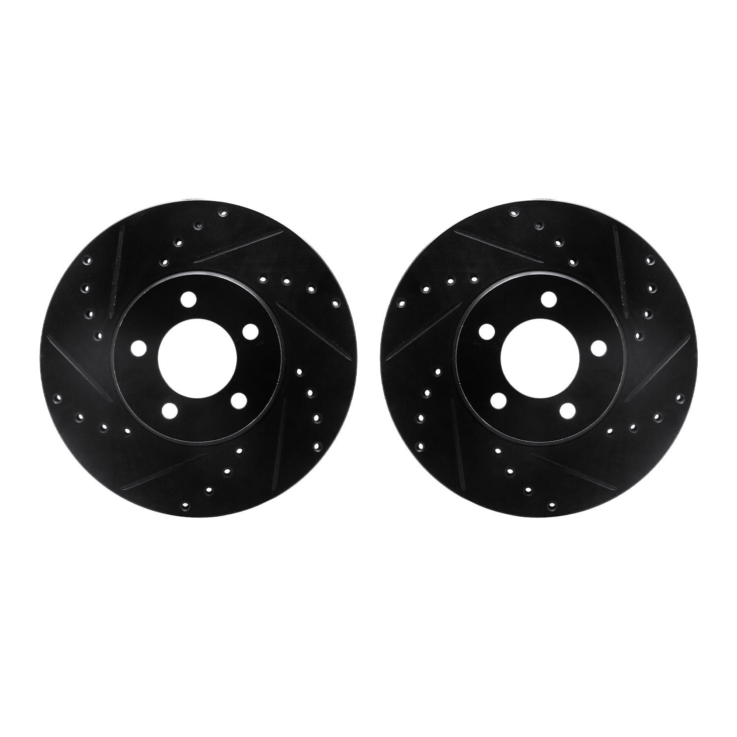 Dynamic Friction Company Front Brake Rotors-Drilled and Slotted-Black 8002-54173