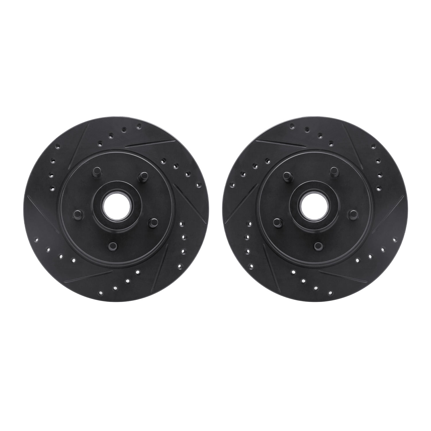 Dynamic Friction Company Front Brake Rotors-Drilled and Slotted-Black 8002-55002