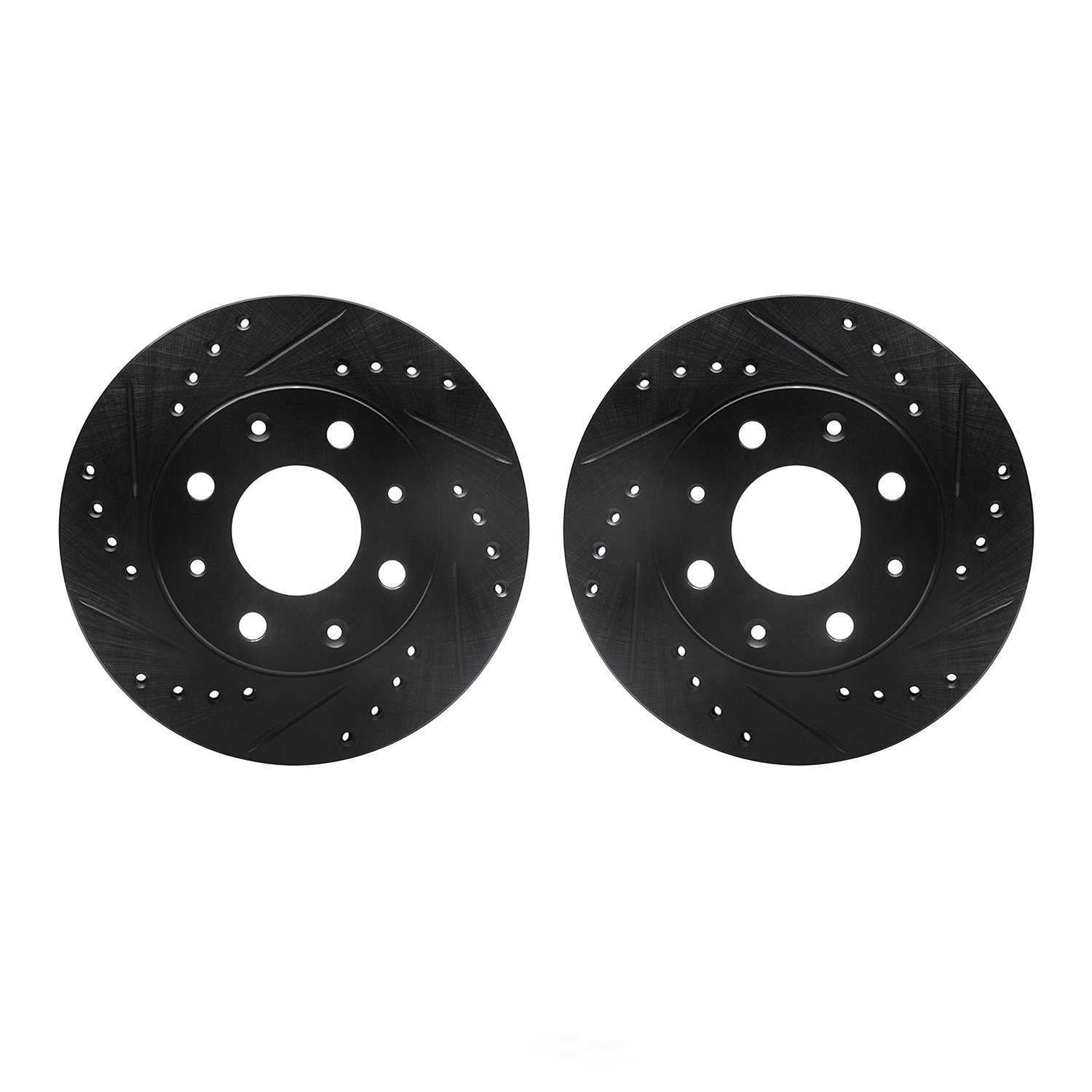 Dynamic Friction Company 8002-59031 DFC Brake Rotors - Drilled & Slotted - Black