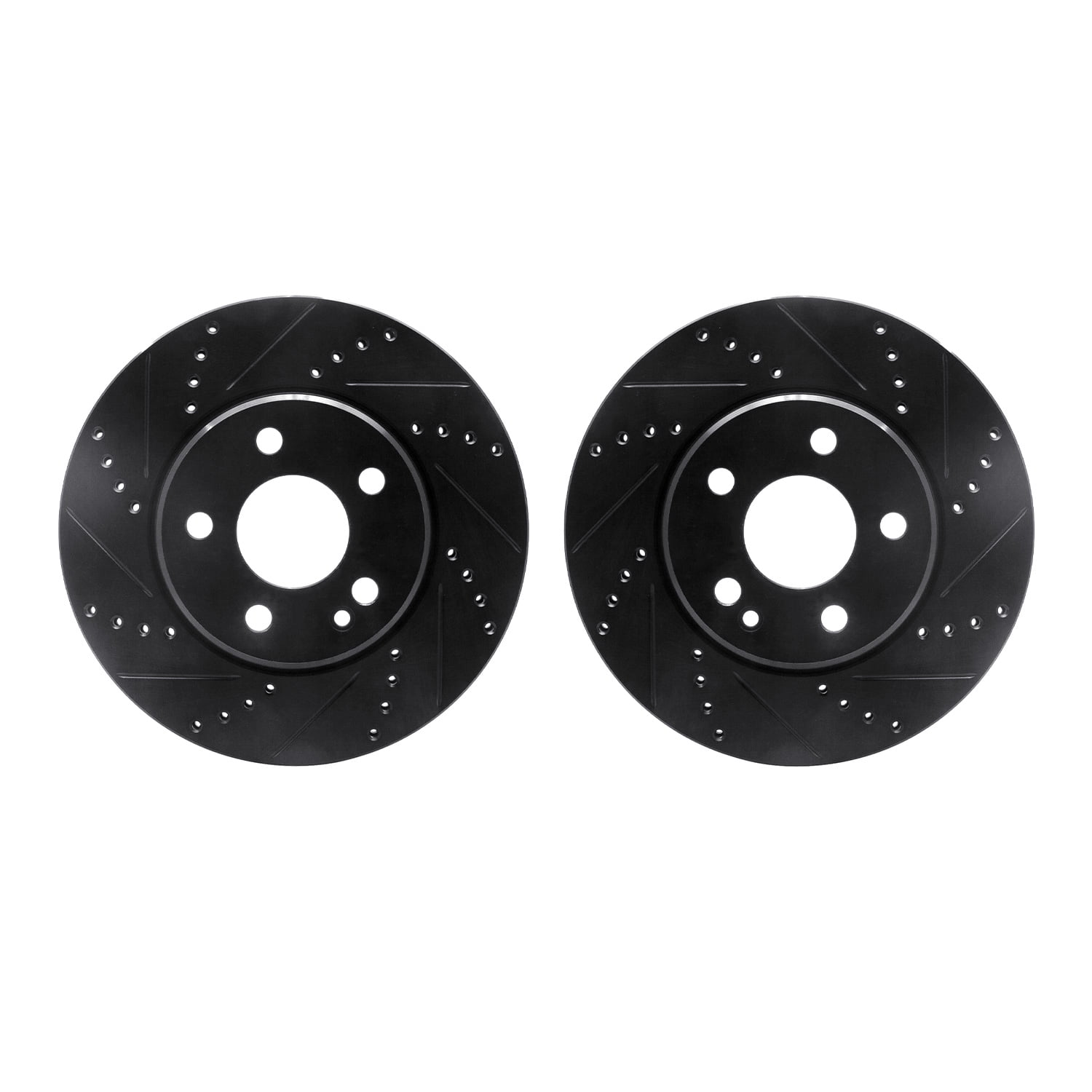 Dynamic Friction Company Front Brake Rotors-Drilled and Slotted-Black 8002-63026