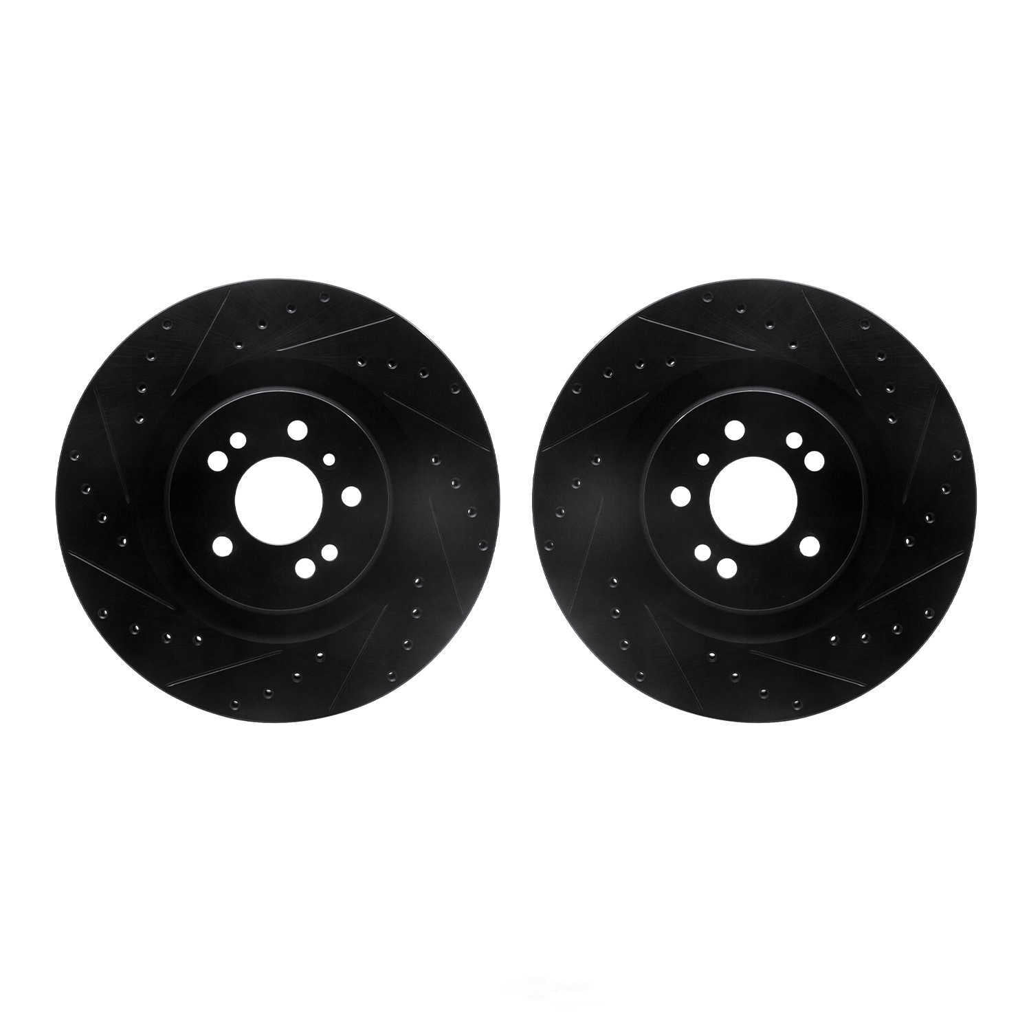 Dynamic Friction Company 8002-63063 DFC Brake Rotors - Drilled & Slotted - Black