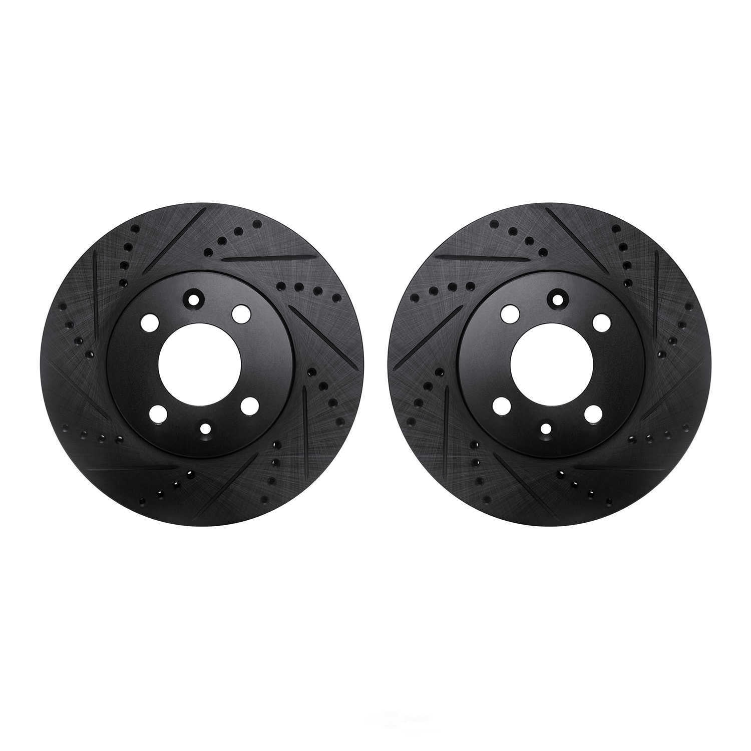 Dynamic Friction Company 8002-65013 DFC Brake Rotors - Drilled & Slotted - Black