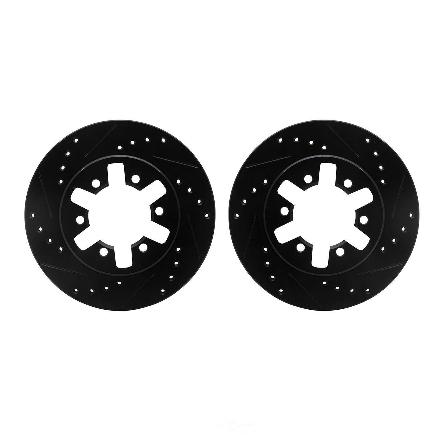 Dynamic Friction Company 8002-67039 DFC Brake Rotors - Drilled & Slotted - Black