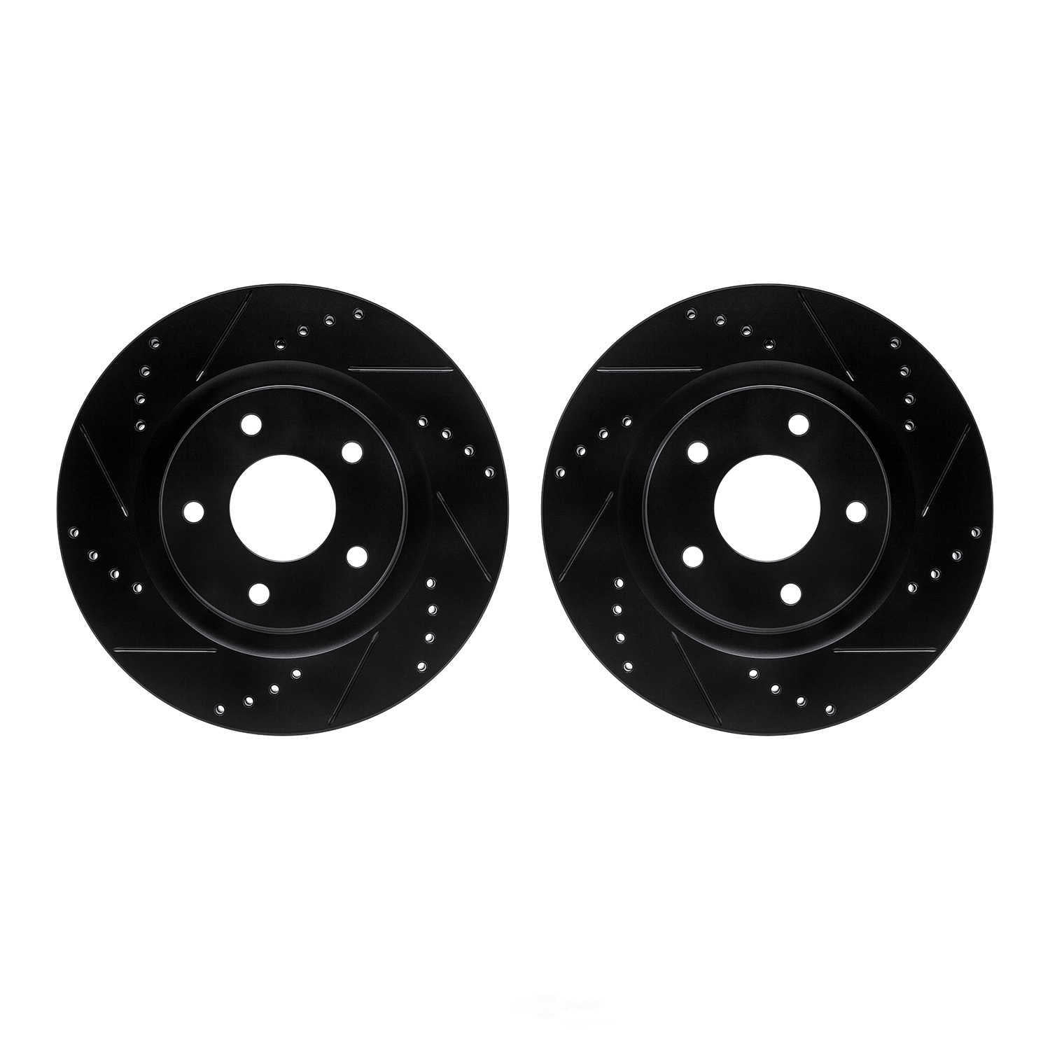 Dynamic Friction Company 8002-67052 DFC Brake Rotors - Drilled & Slotted - Black