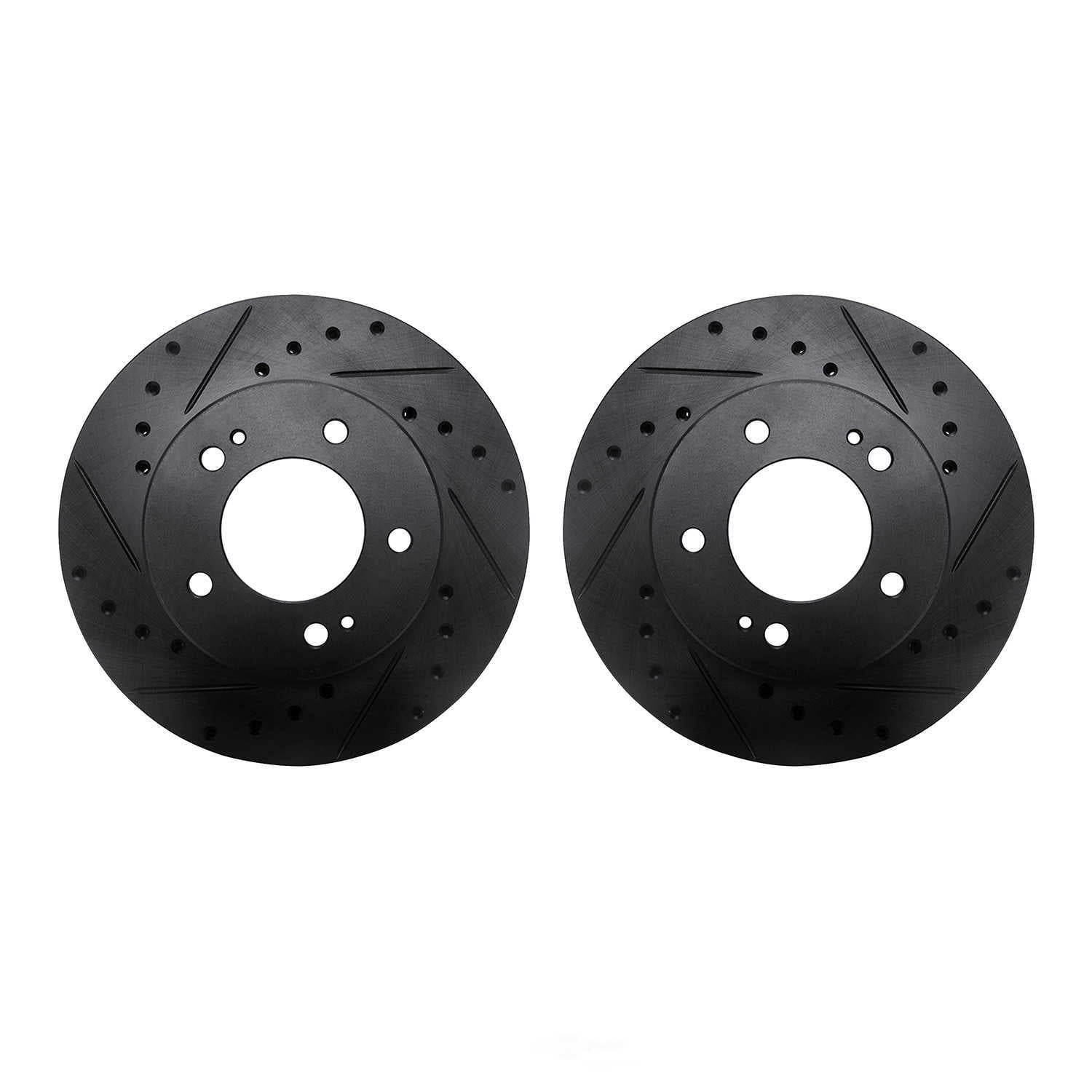Dynamic Friction Company 8002-72001 DFC Brake Rotors - Drilled & Slotted - Black