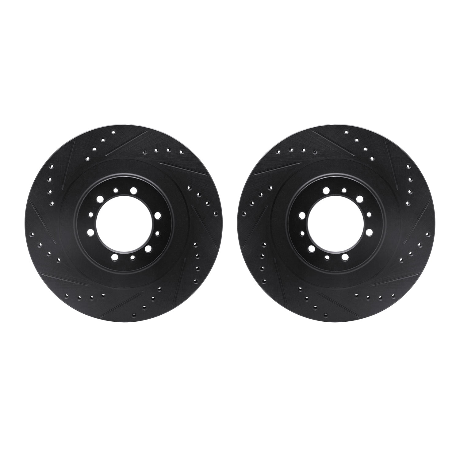Dynamic Friction Company Front Brake Rotors-Drilled and Slotted-Black 8002-72037