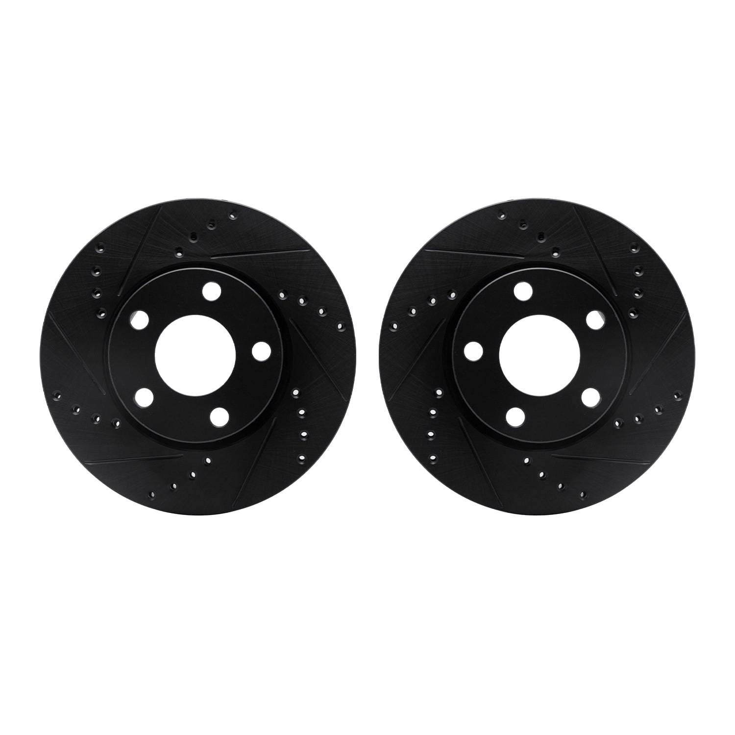 Dynamic Friction Company Front Brake Rotors-Drilled and Slotted-Black 8002-73031