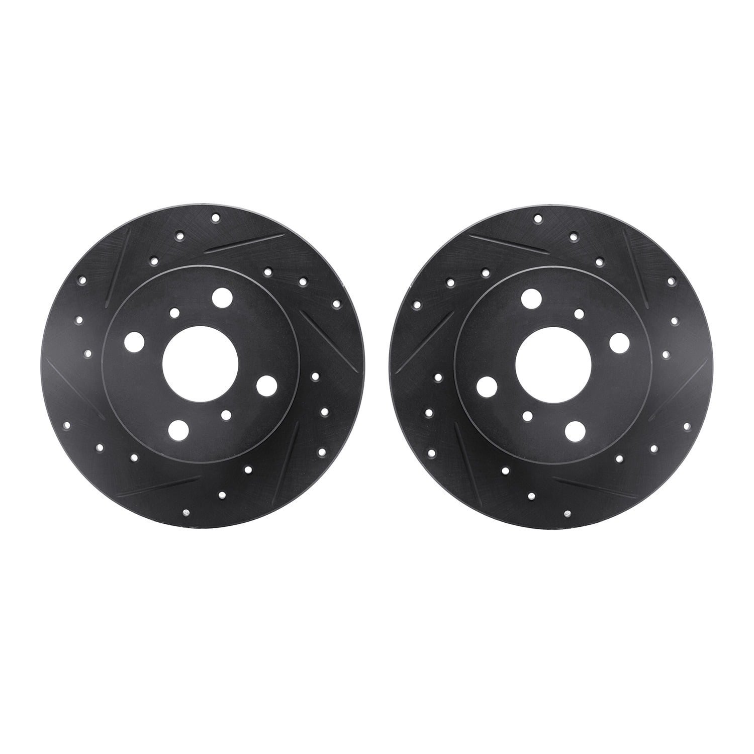 Dynamic Friction Company Front Brake Rotors-Drilled and Slotted-Black 8002-76000
