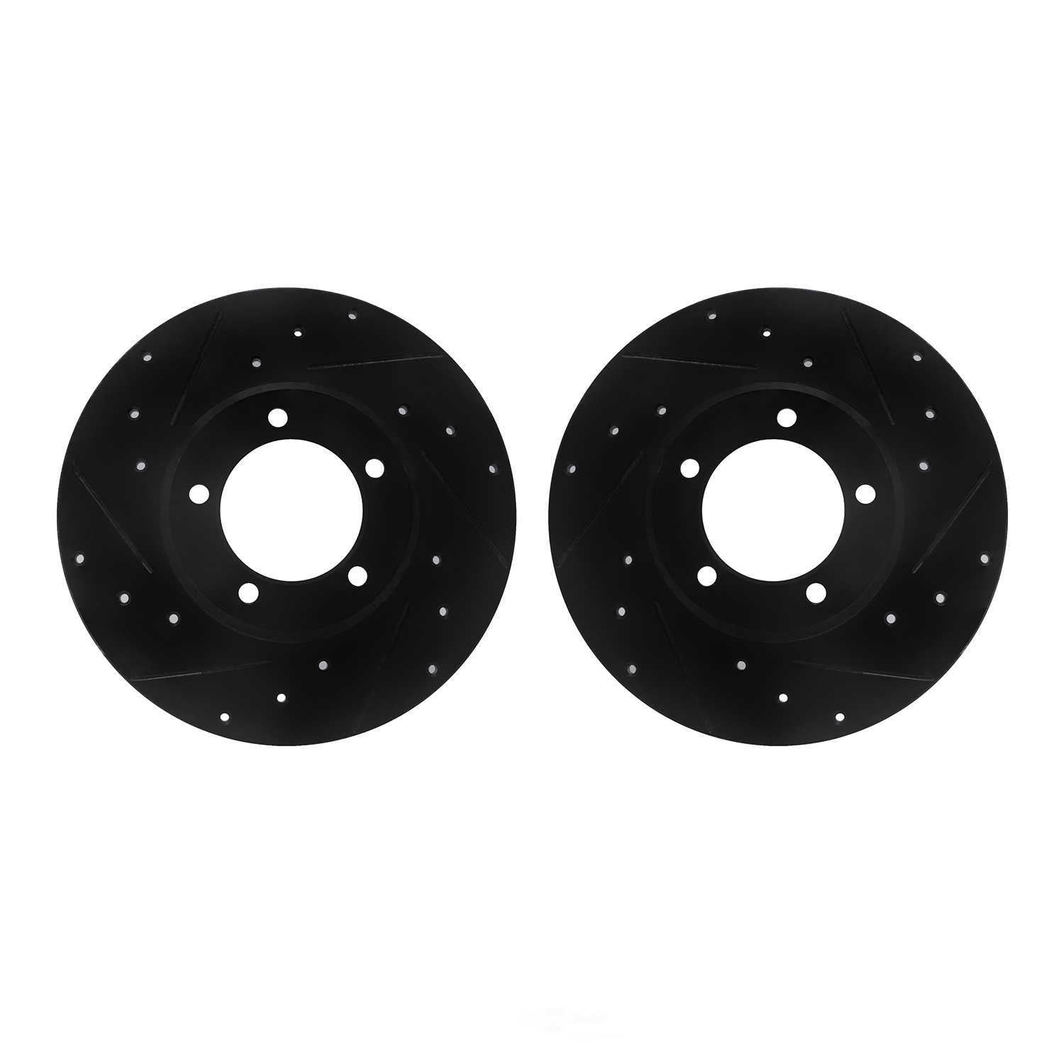 Dynamic Friction Company 8002-76072 DFC Brake Rotors - Drilled & Slotted - Black