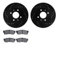 thumbnail image 1 of Dynamic Friction Company Front Brake Rotors-Drilled and Slotted-Black with 5000 Advanced Brake Pads 8502-67092, 1 of 3