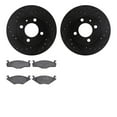 thumbnail image 1 of Dynamic Friction Company Front Brake Rotors-Drilled and Slotted-Black with 5000 Advanced Brake Pads 8502-74003, 1 of 3