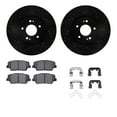 thumbnail image 1 of Dynamic Friction Company Front Brake Rotors-Drilled and Slotted-Black with 5000 Advanced Brake Pads includes Hardware 8512-03004, 1 of 3